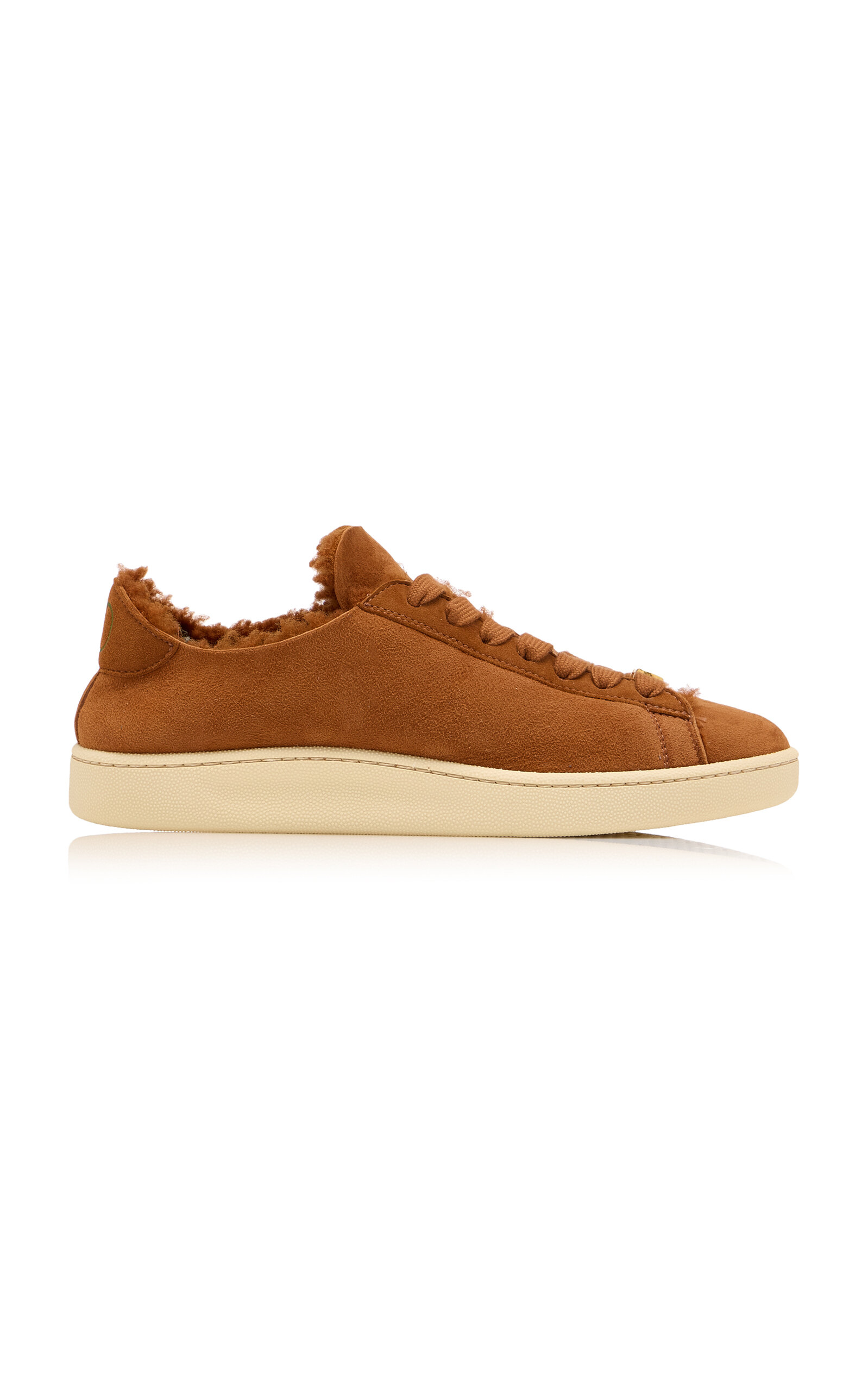 Valentino Garavani Royco Shearling-Lined Suede Sneakers.