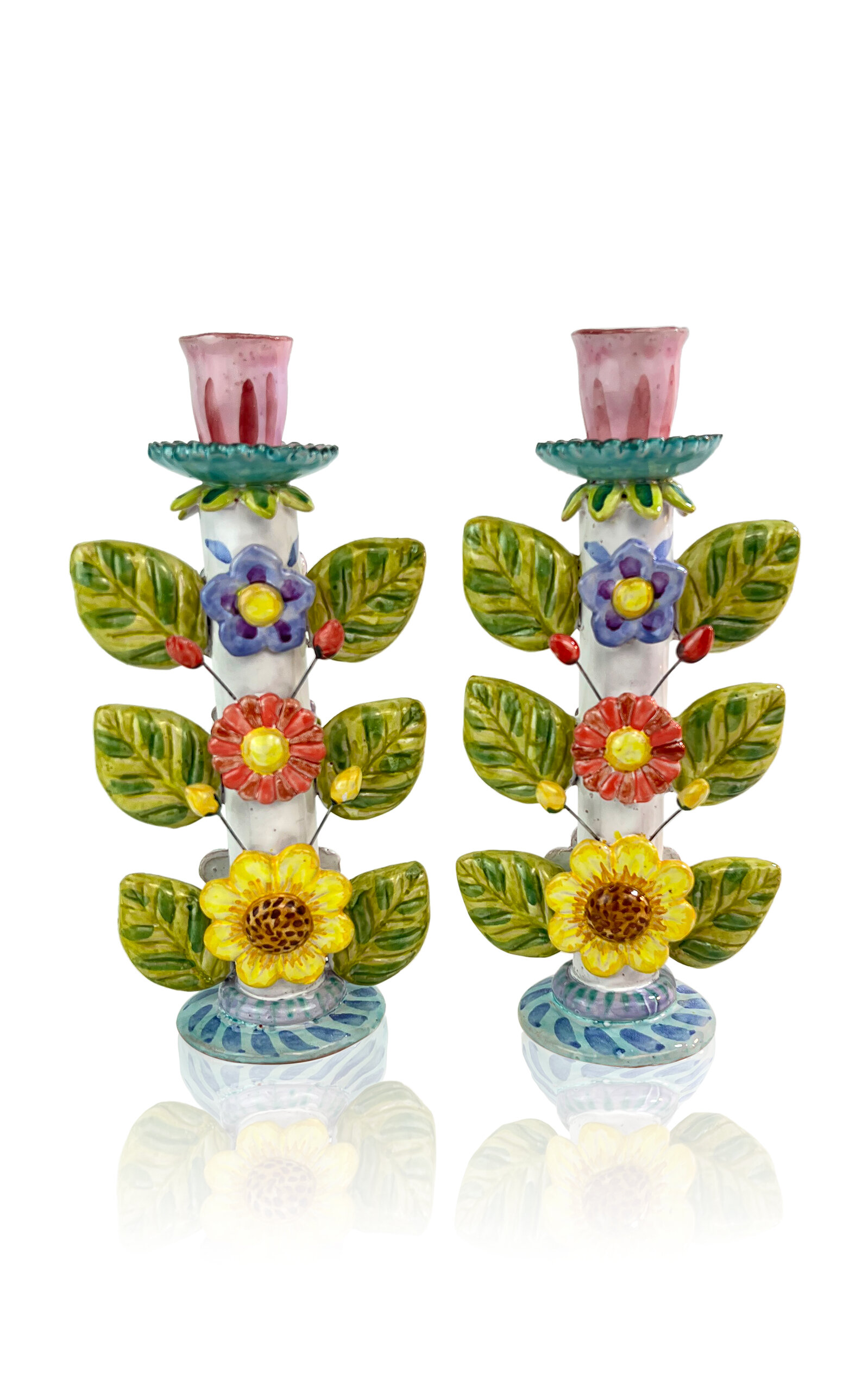 Liz Lauter One-of-a-kind; Tree Of Life Candelabras In Multi