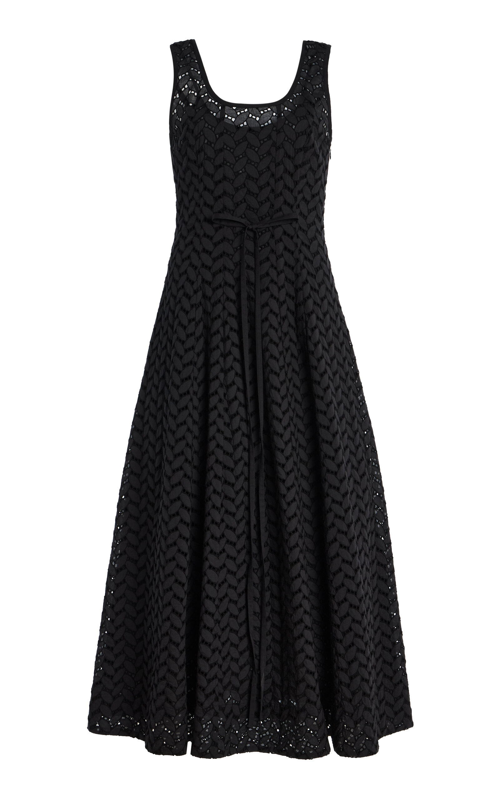Olea Cotton Eyelet Midi Dress