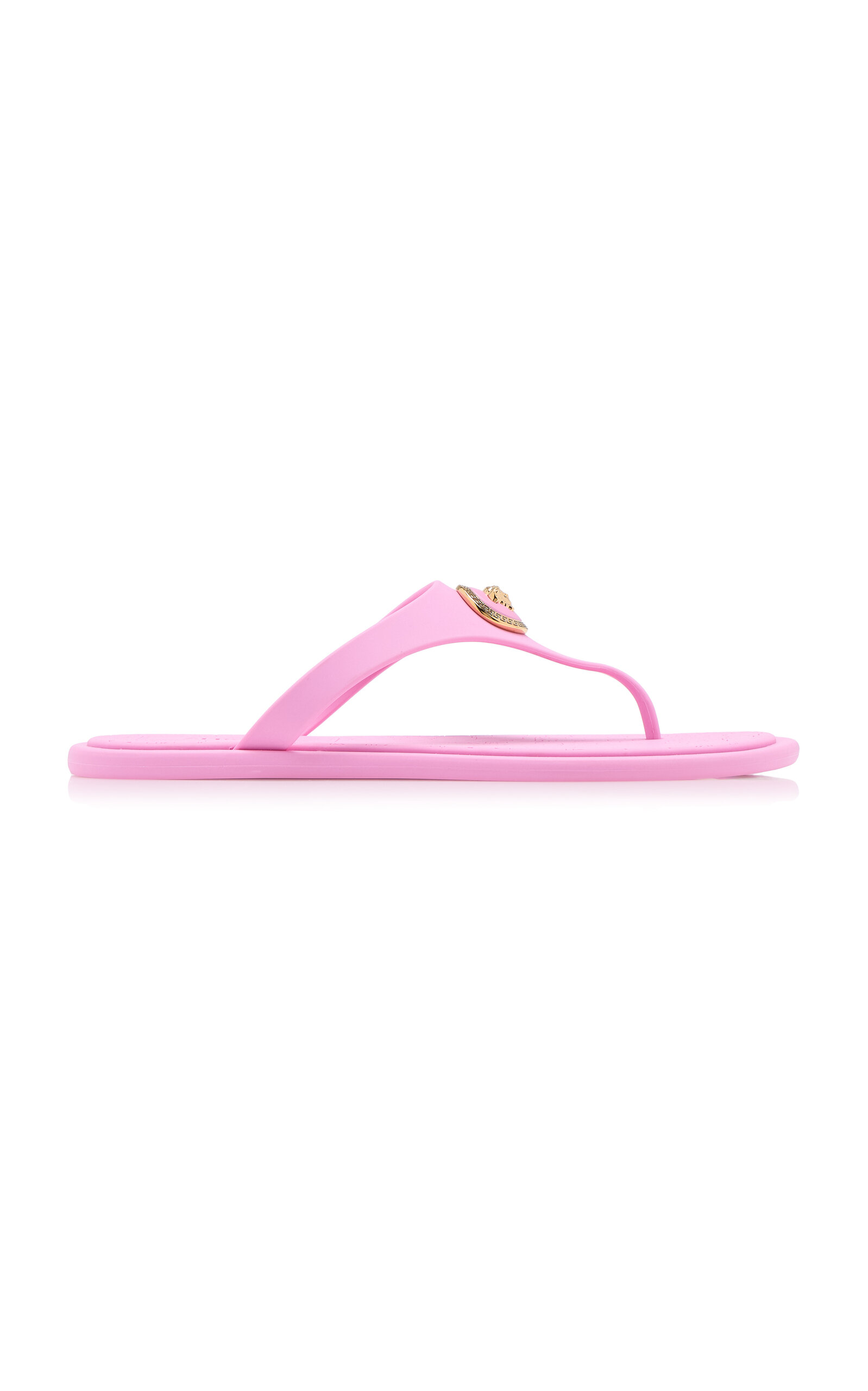 Versace La Vacanza Rubber Thong Sandals - Pink