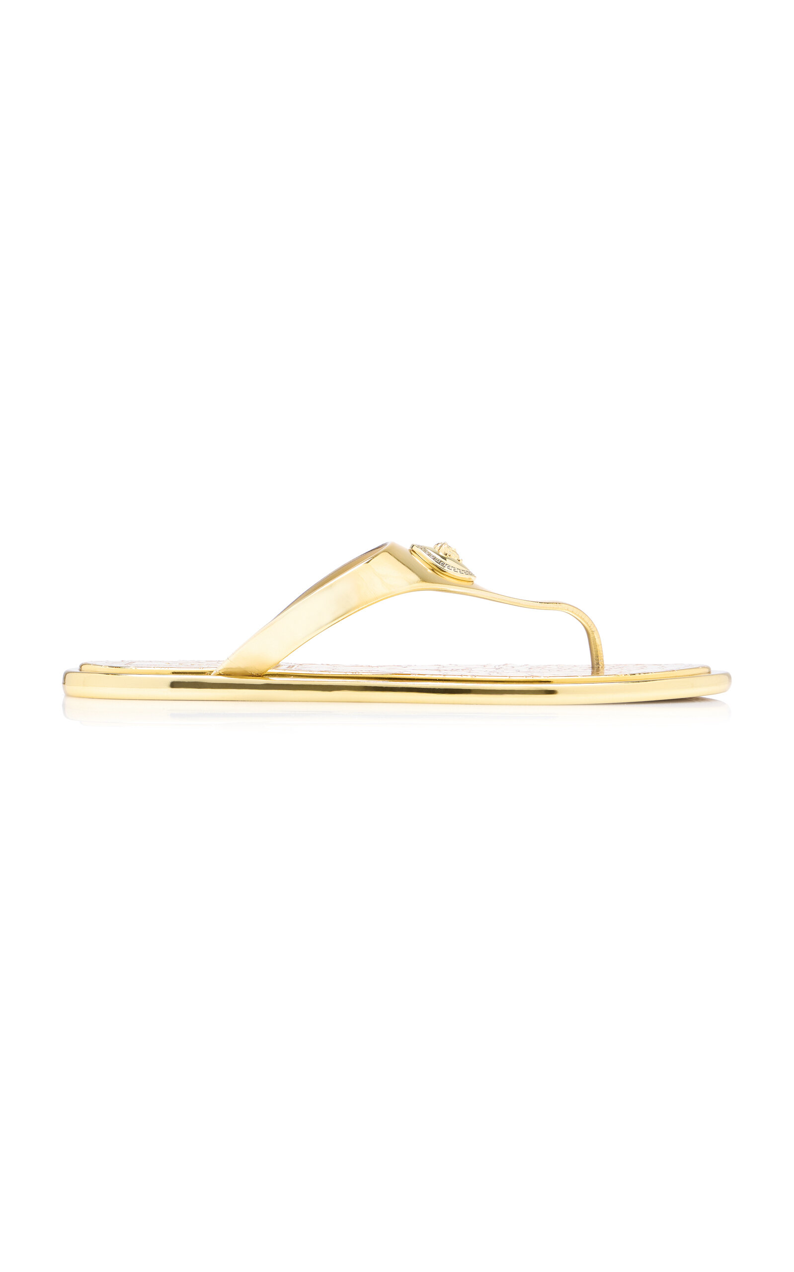 Versace Metallic Thong Sandals