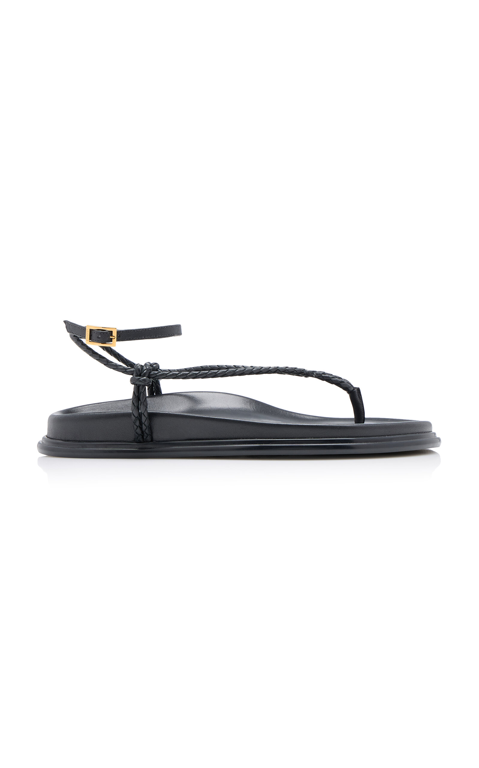 Versace La Vacanza Wrapped Leather Sandals - Black