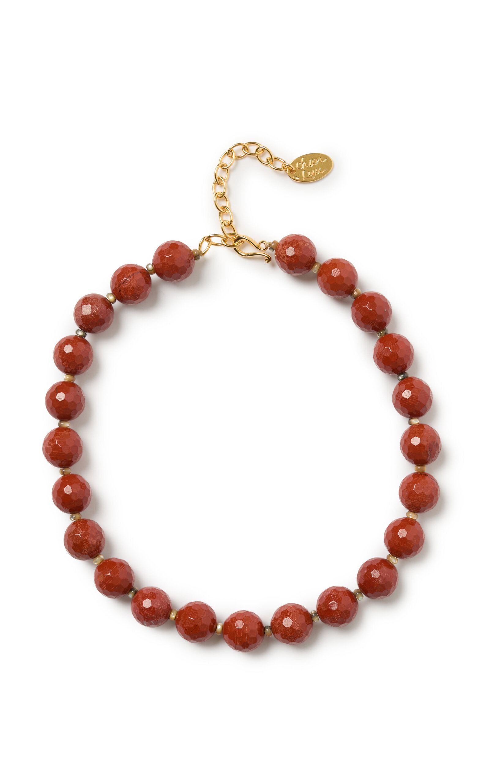 Oona Red Jasper Beaded Necklace
