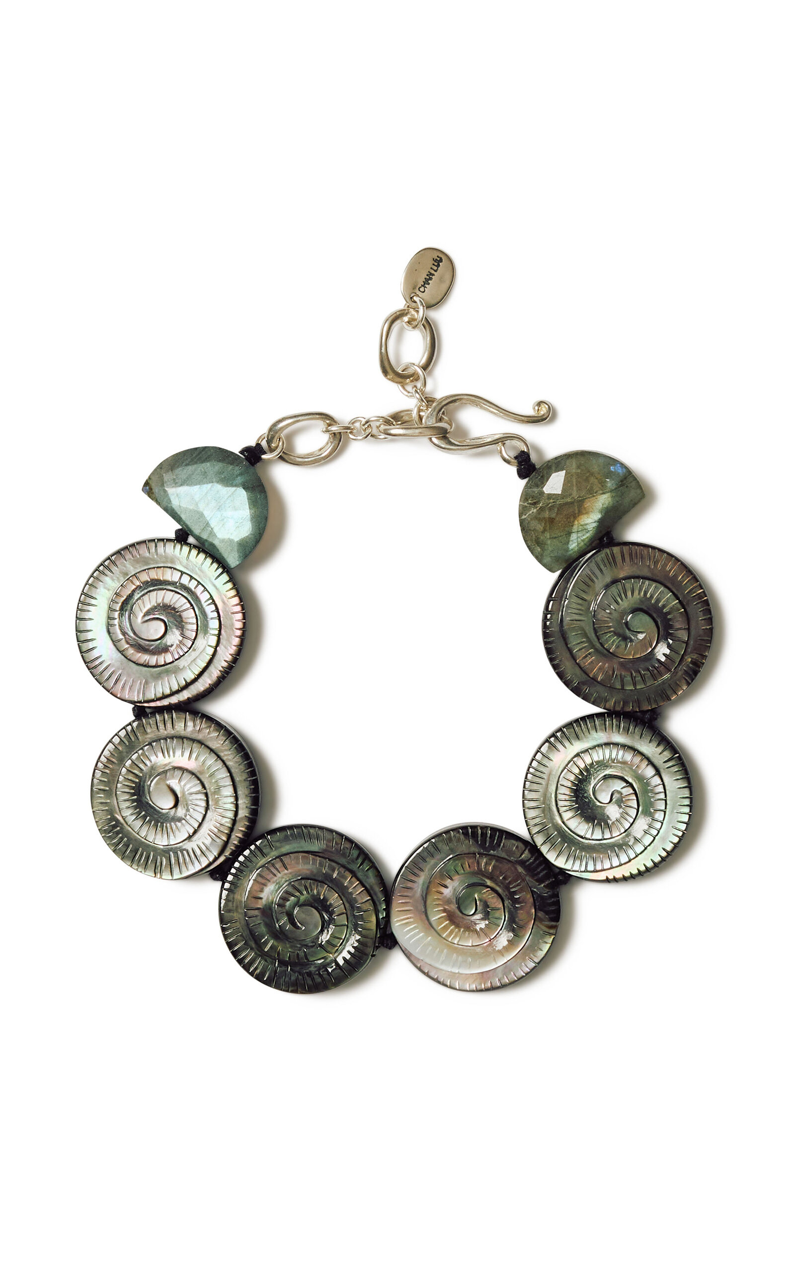 Chan Luu Nautilus Sterling Silver Mother Of Pearl Bracelet - Black - OS - Moda Operandi