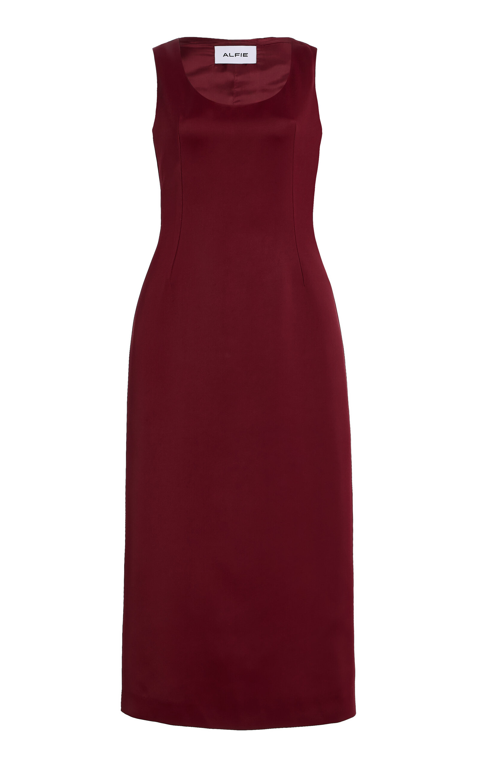 Alfie Haya Satin Midi Dress In Red