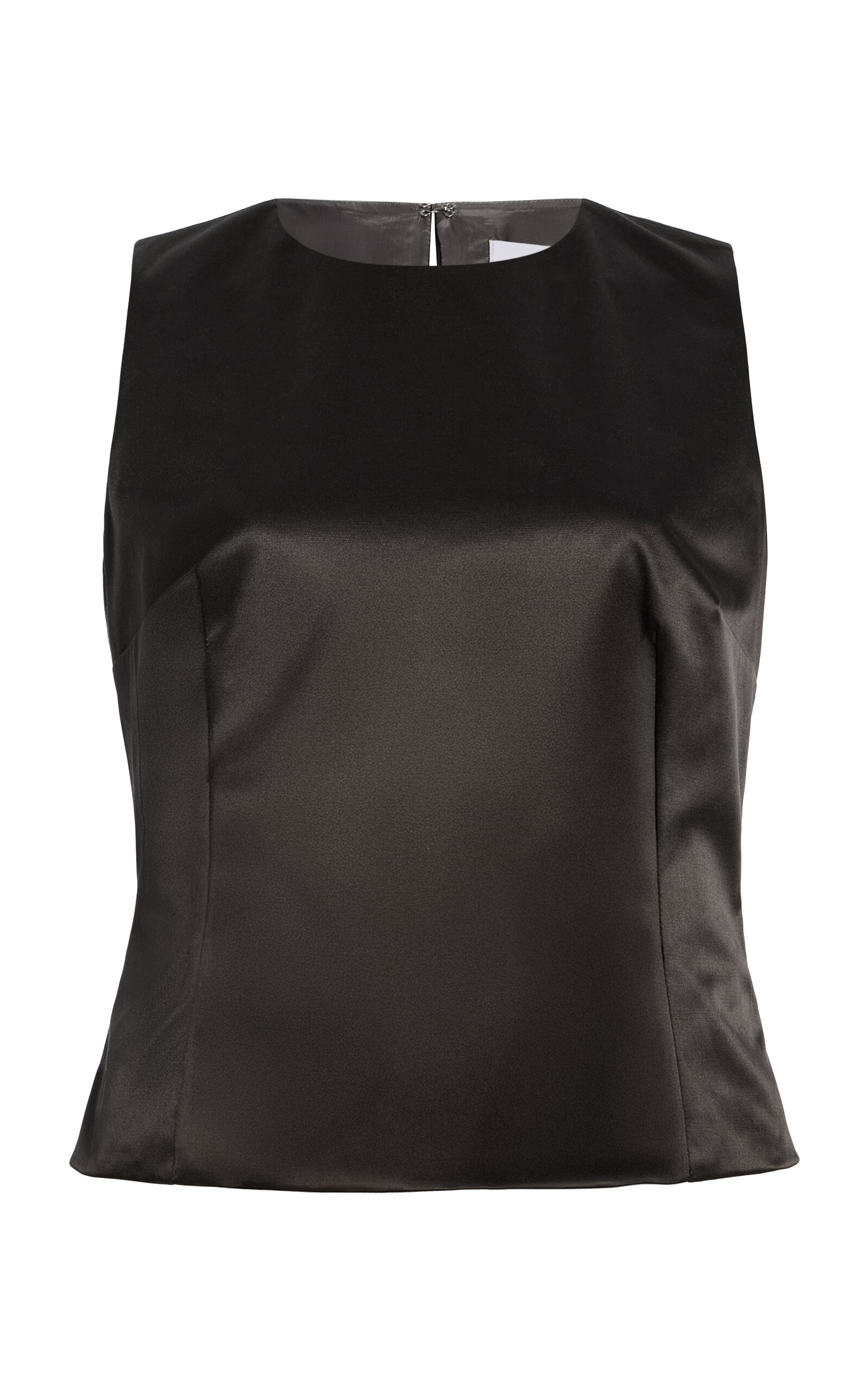 Alfie Nori Cotton-blend Satin Top In Silver