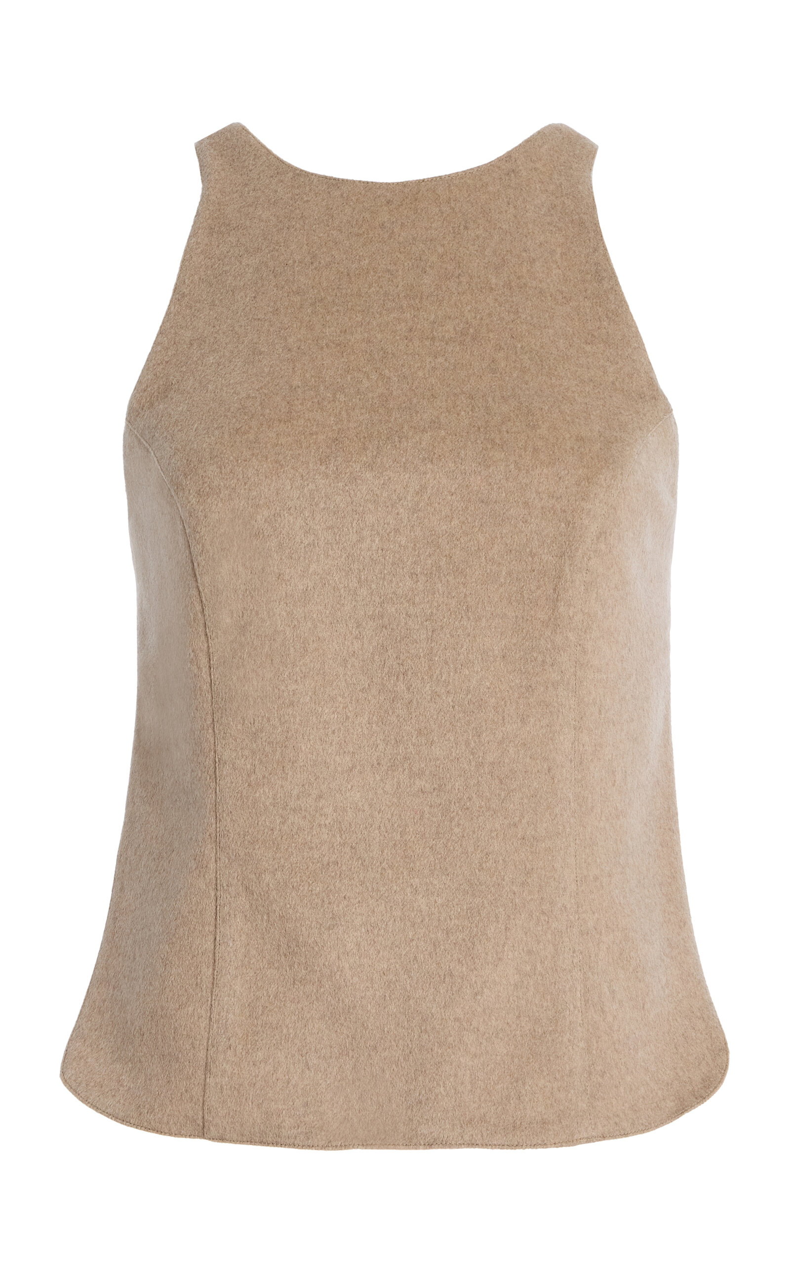 Alfie The Backless Wool-blend Top In Neutral