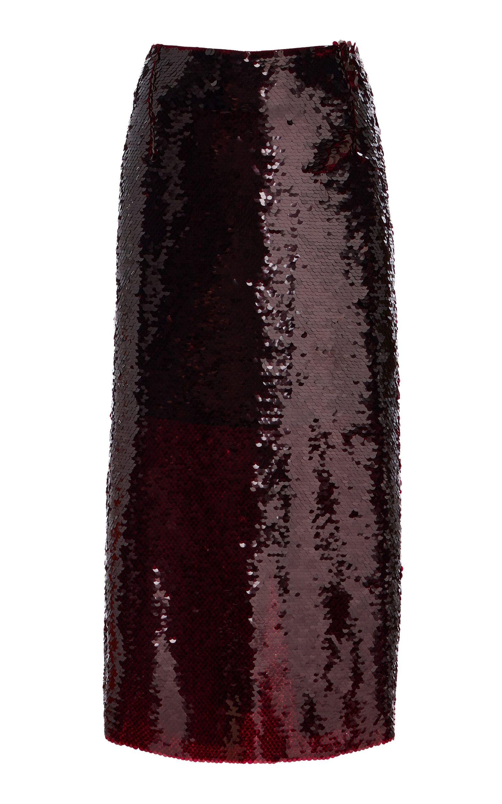 Alfie Valletta Sequinned Midi Skirt In Red