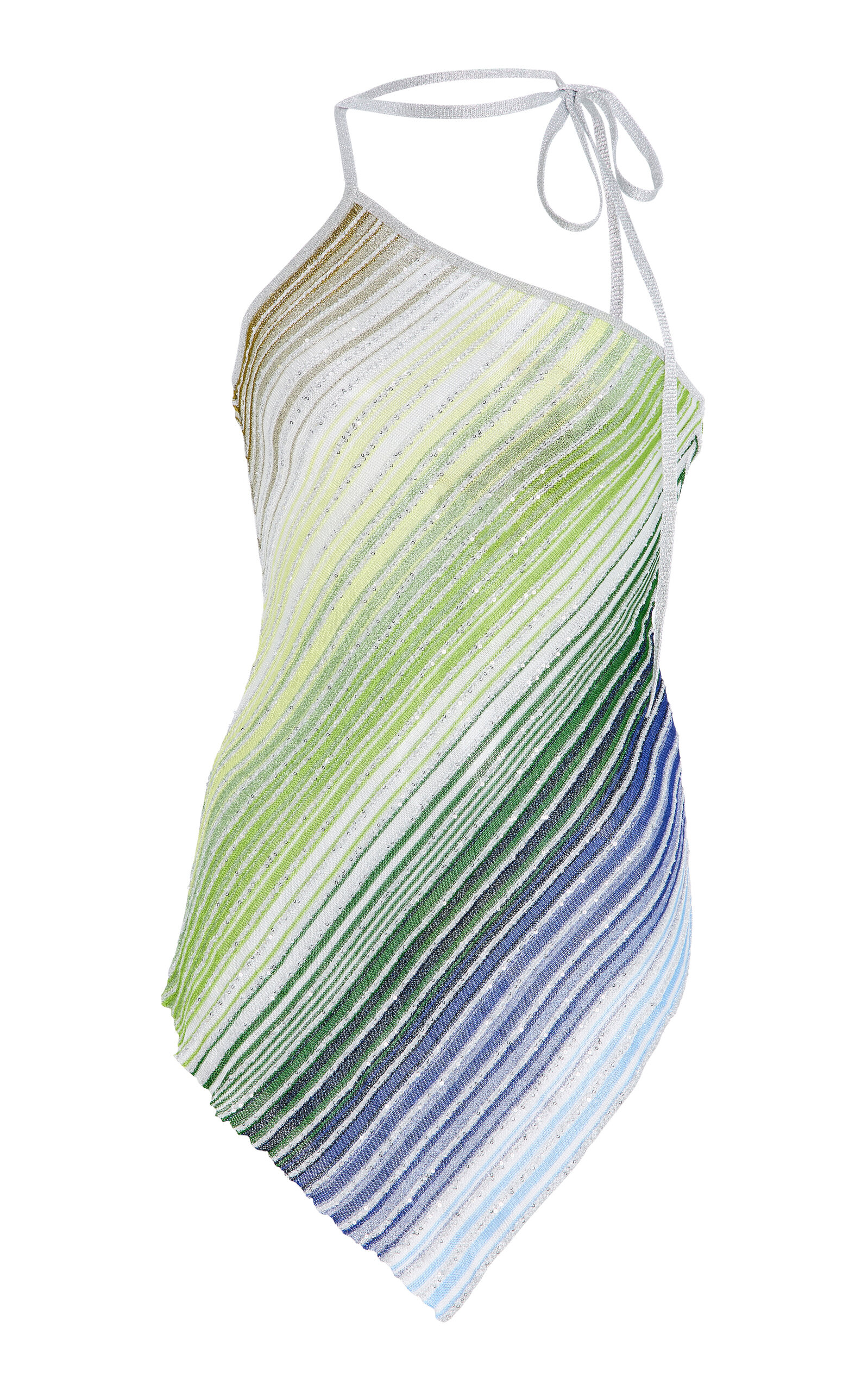 Missoni One-shoulder Sequined Knit Top