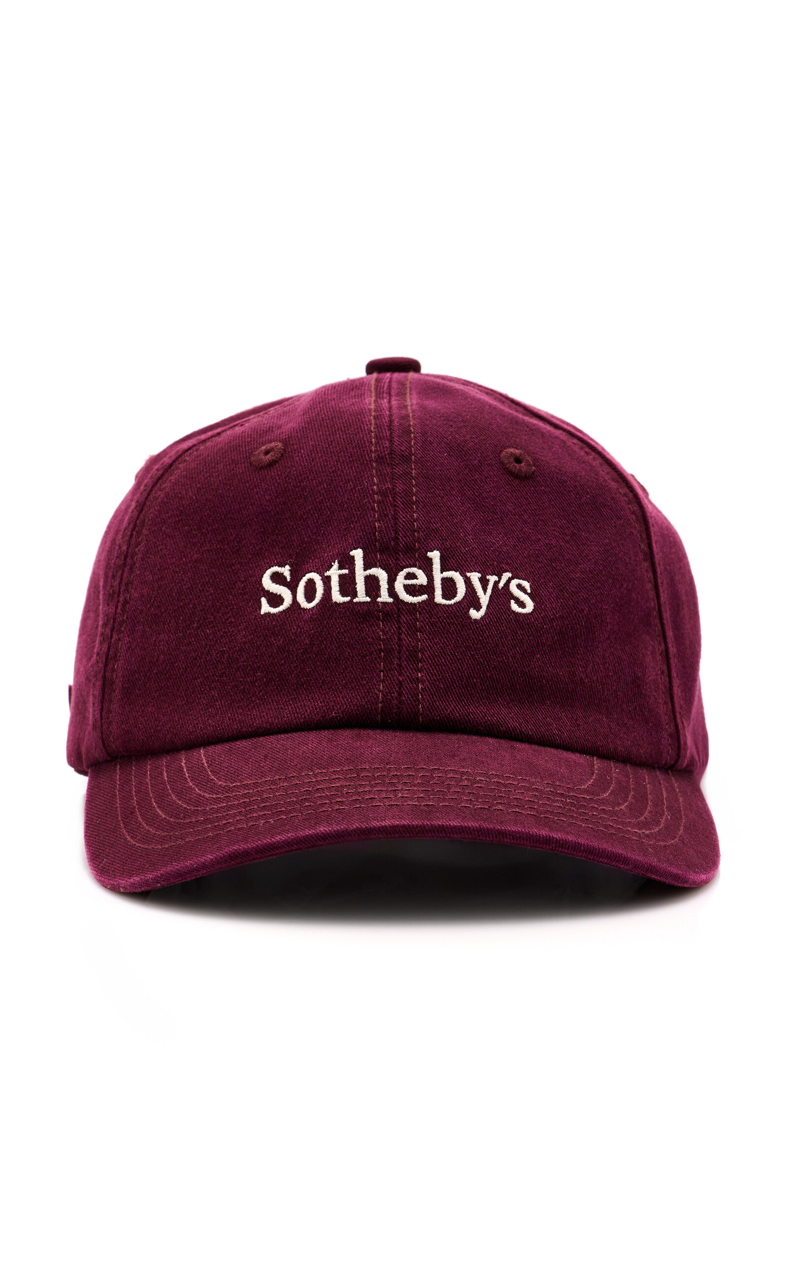 FRAME x Sotheby's Cotton Baseball Cap - Burgundy - OS