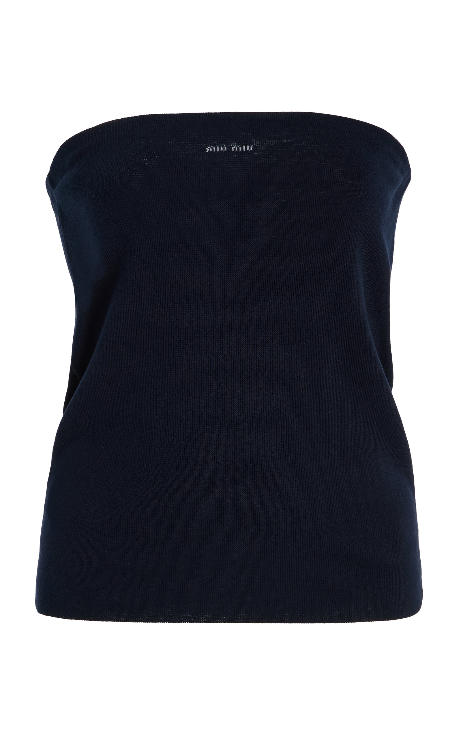 Miu Miu Cotton Tank Top In Black