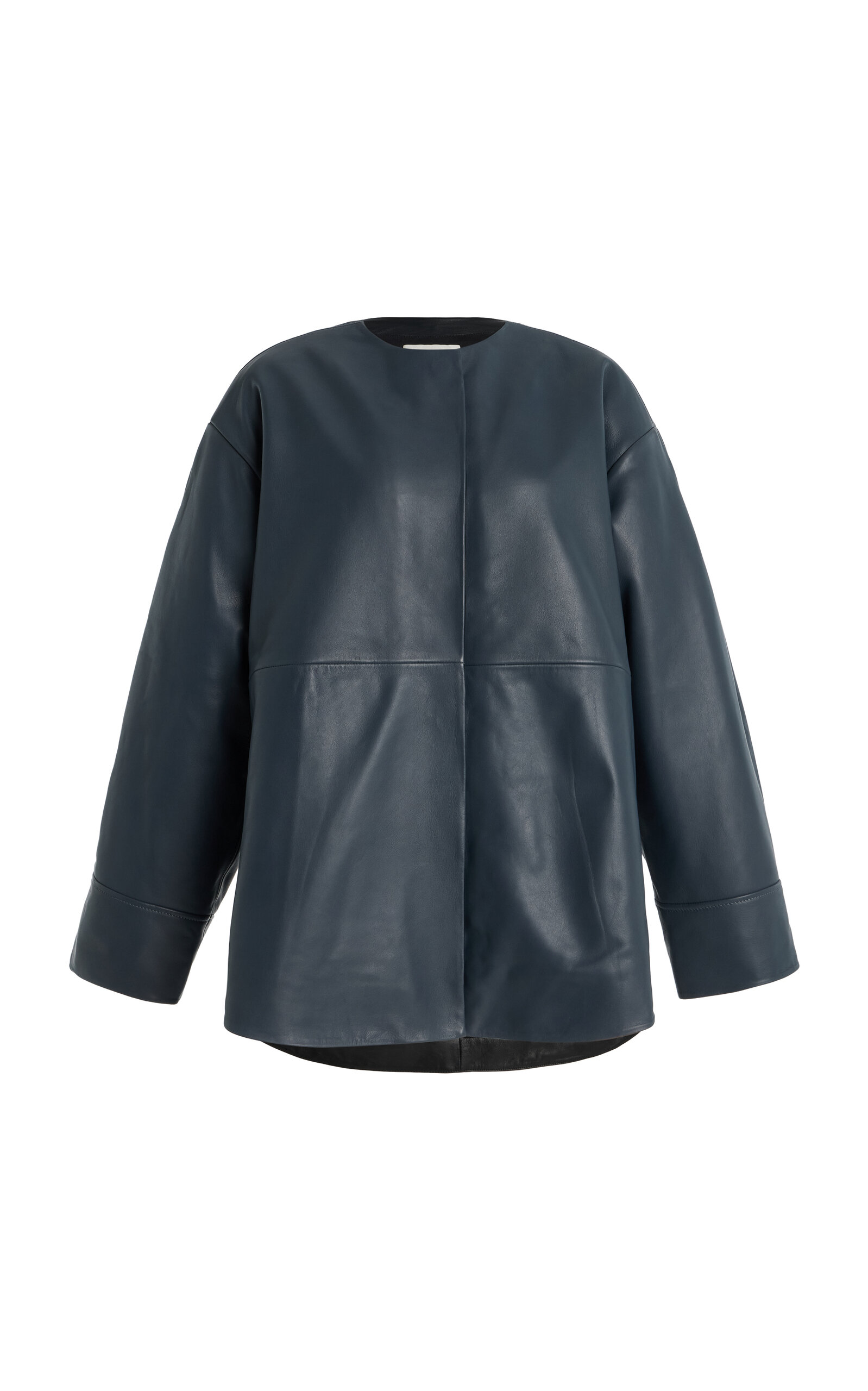 St. Agni – Exclusive Leather Pillow Jacket – Grey – M – Moda Operandi