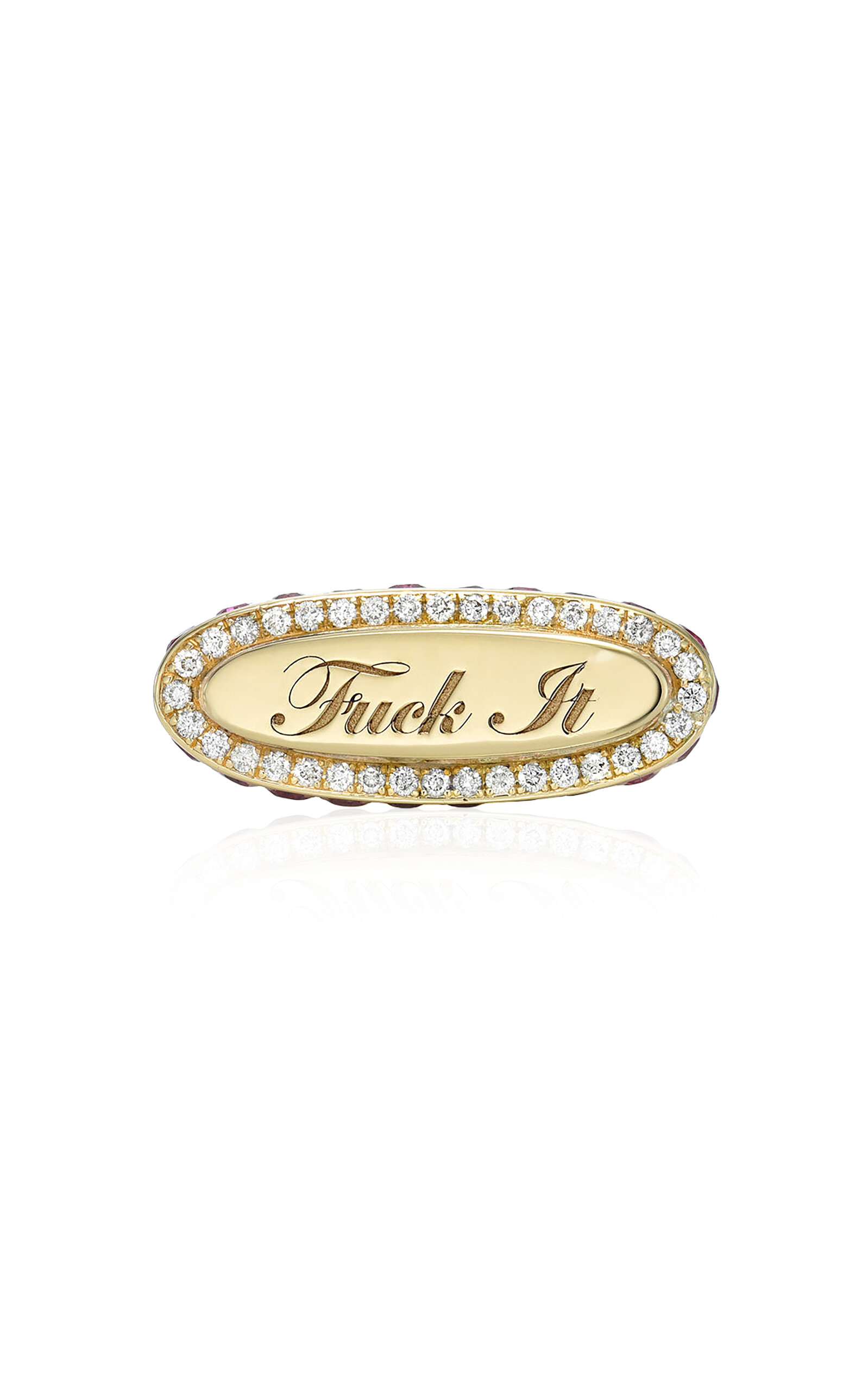 14K Yellow Gold Fuck It Signet