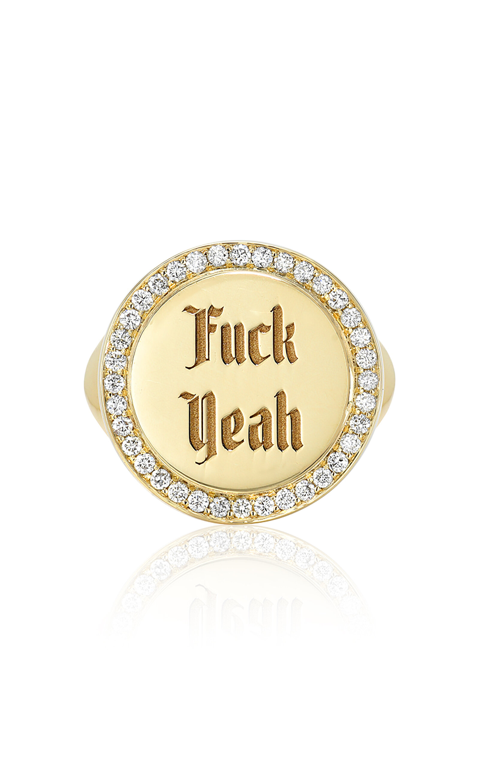 14K Yellow Gold Fuck Yeah Signet
