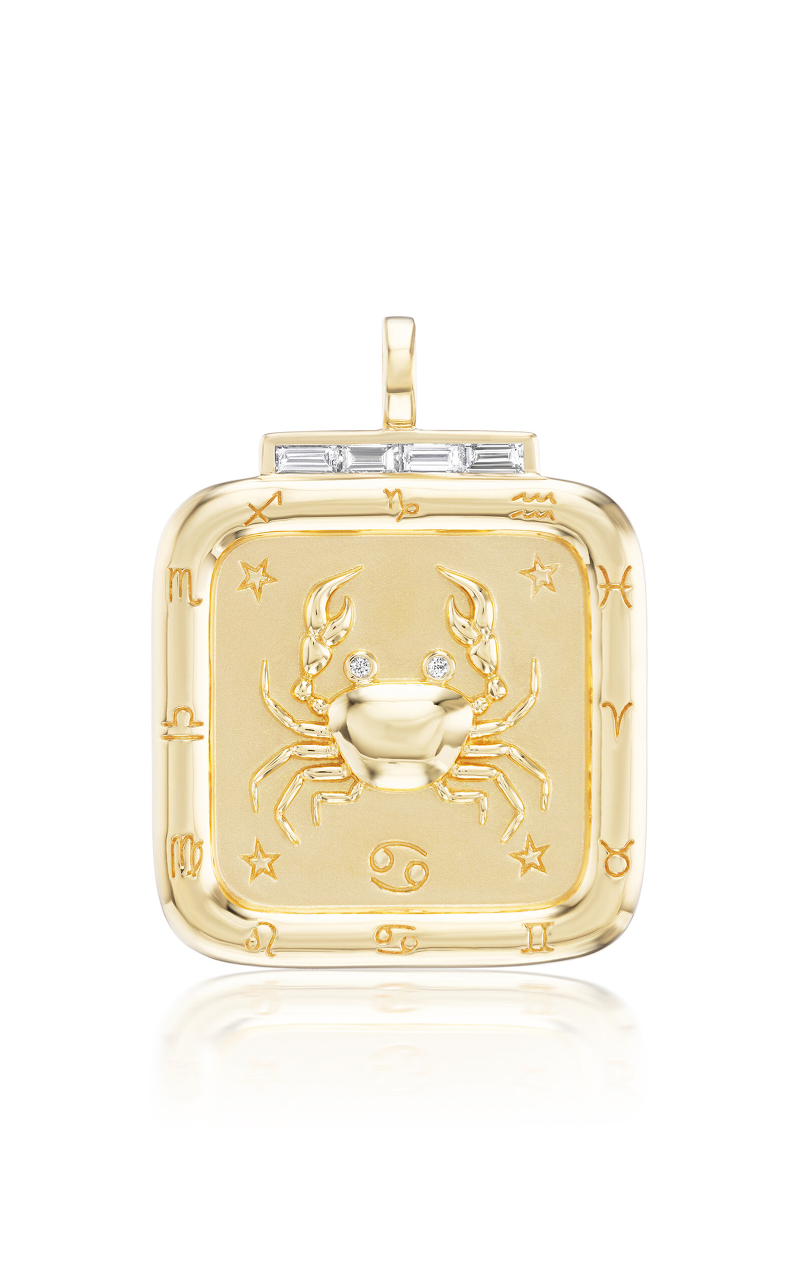 18K Yellow Gold Cancer Zodiac Pendant