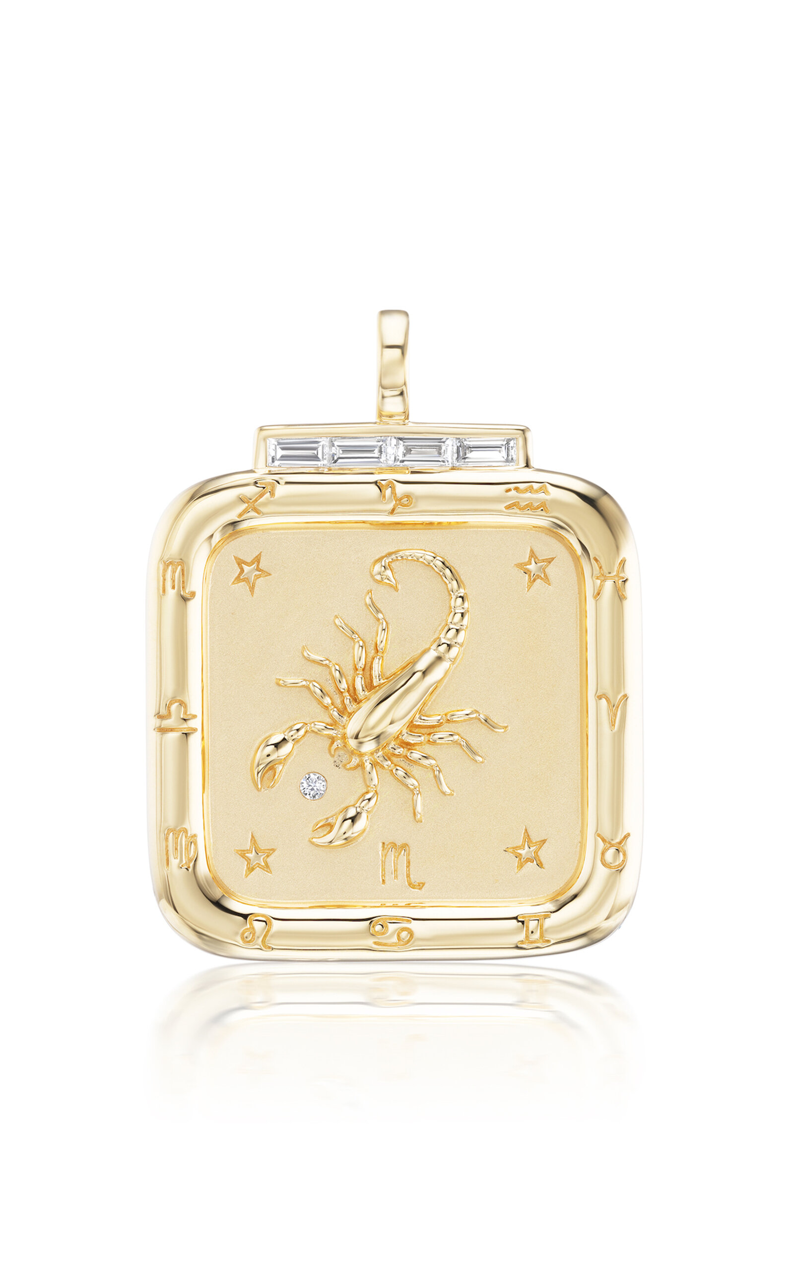 18K Yellow Gold Scorpio Zodiac Pendant