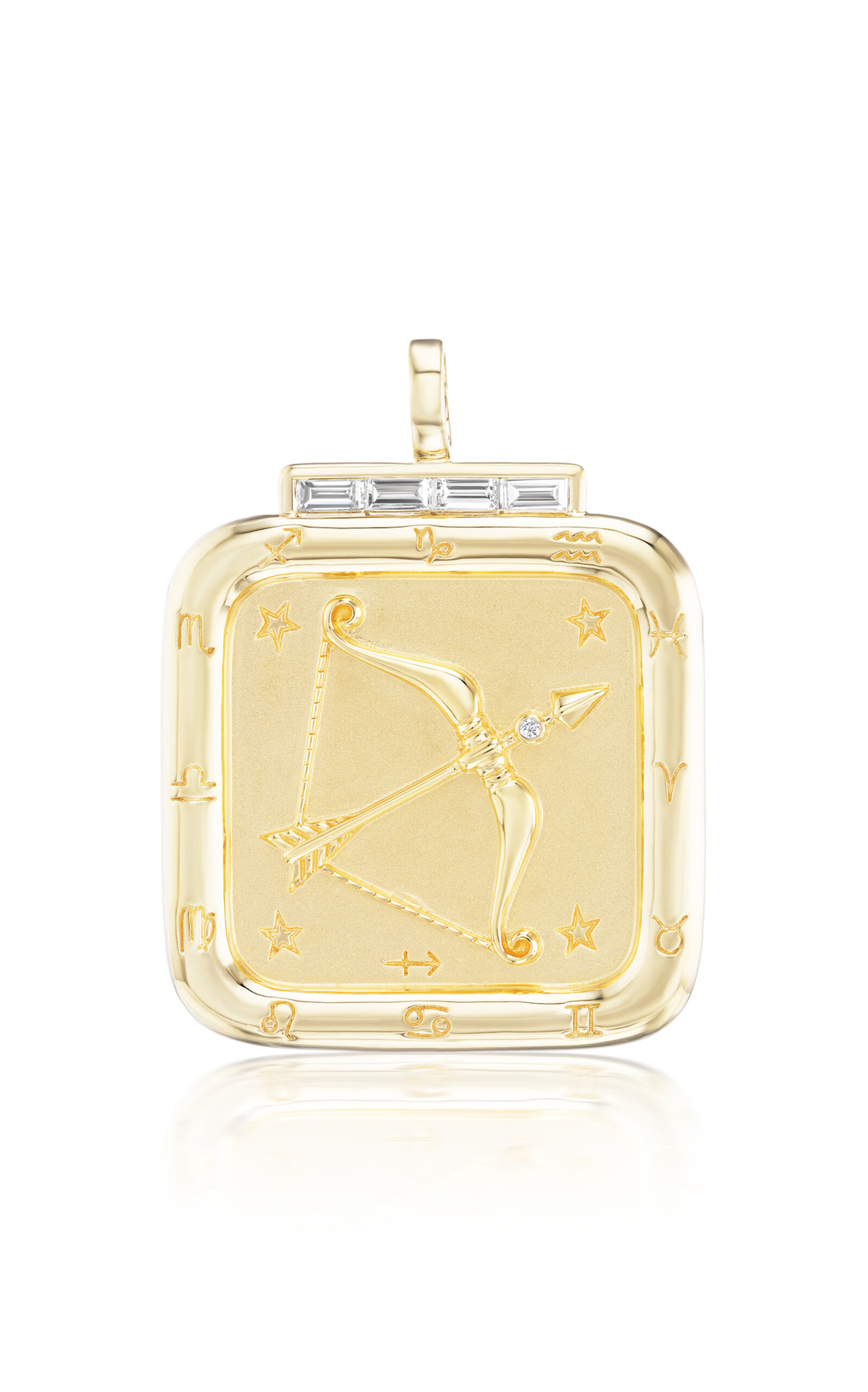 18K Yellow Gold Sagittarius Zodiac Pendant