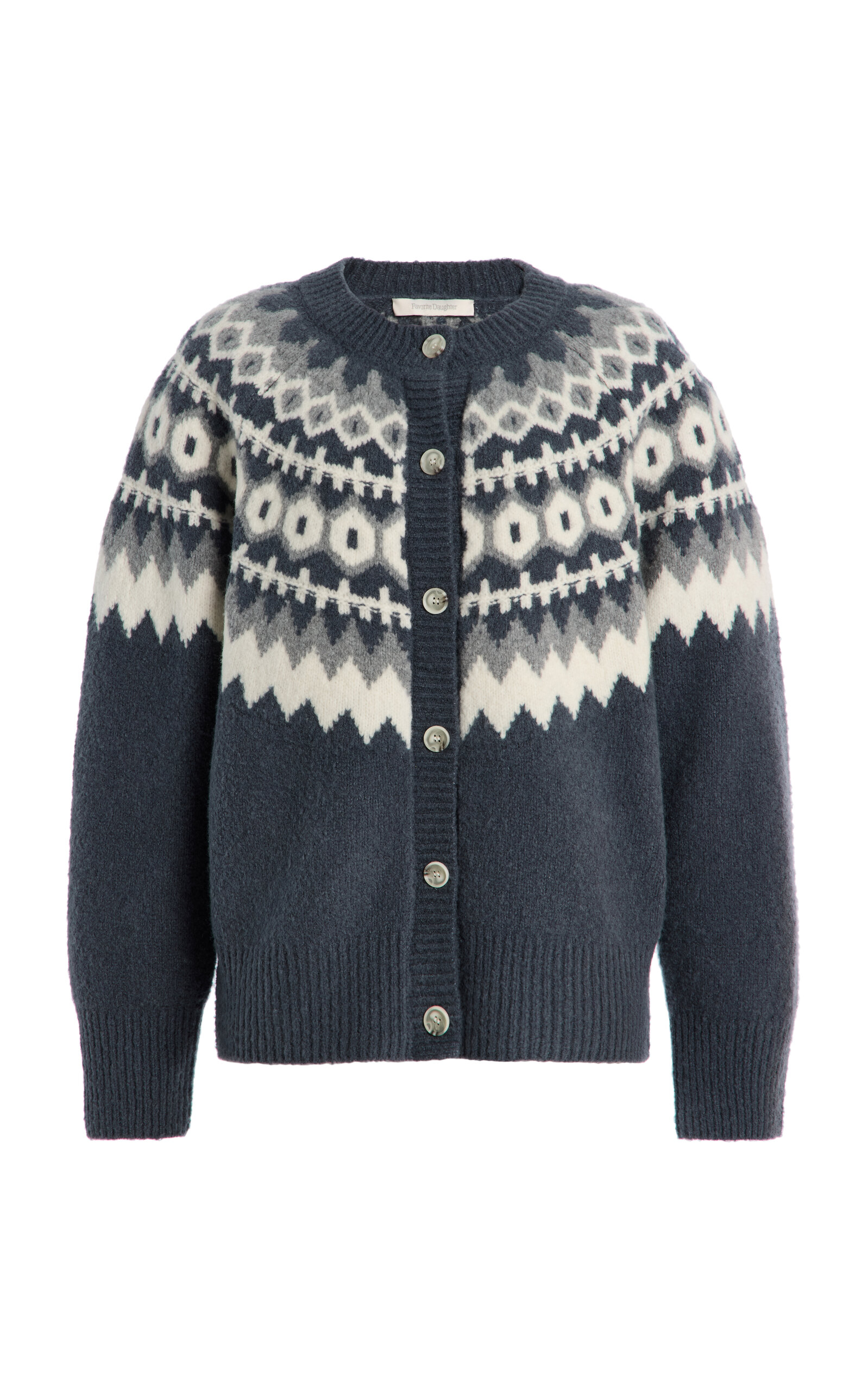 Snowed In Fair Isle Wool-Cashmere Blend Cardigan