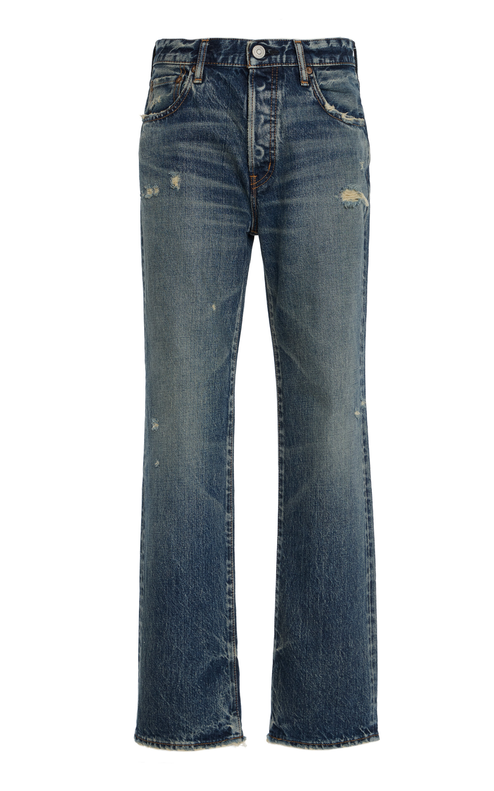 MOUSSY VINTAGE Bartow Mid-Rise Straight-Leg Jeans