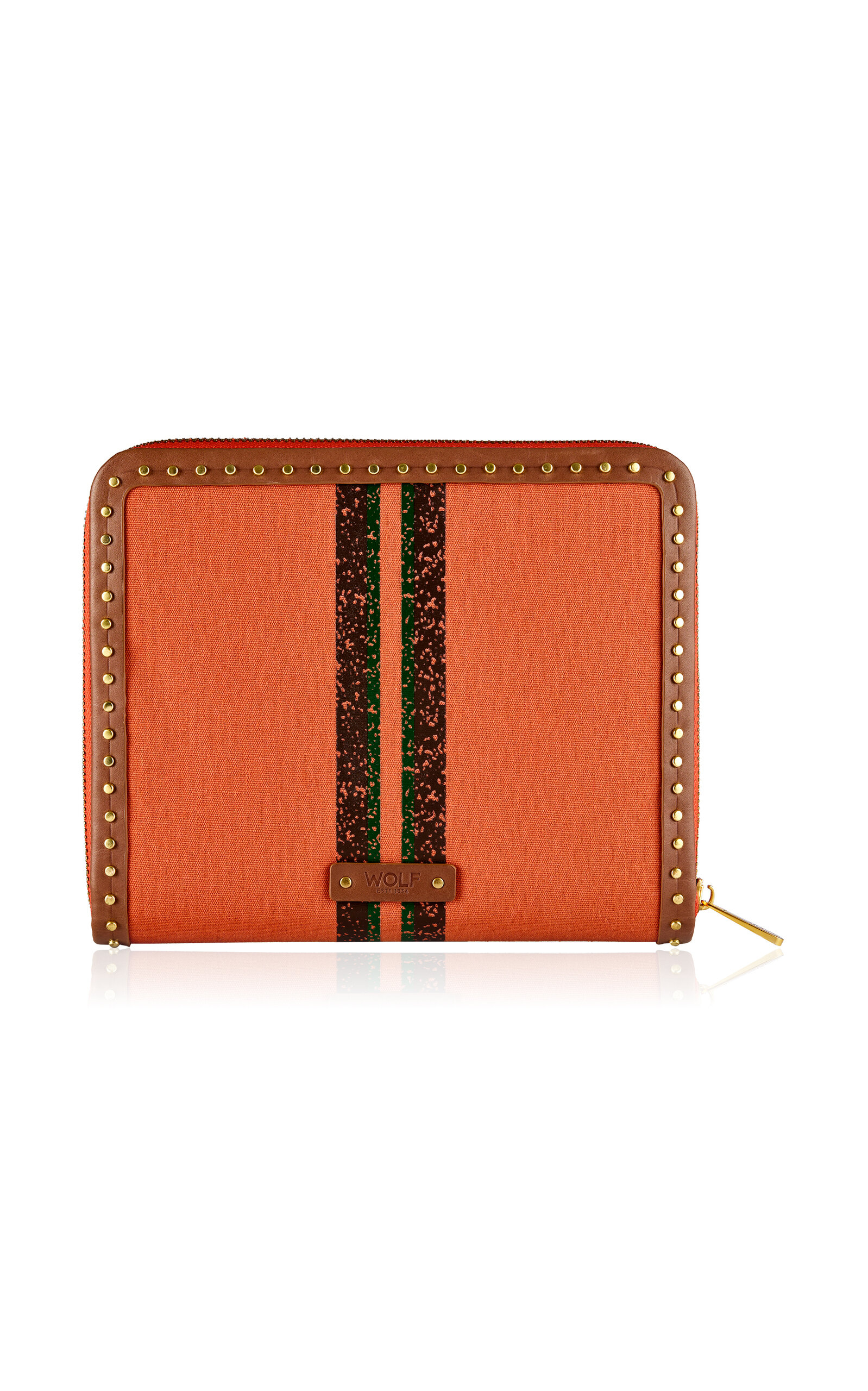 Wolf Ida Travel Zip Jewelry Portfolio In Orange