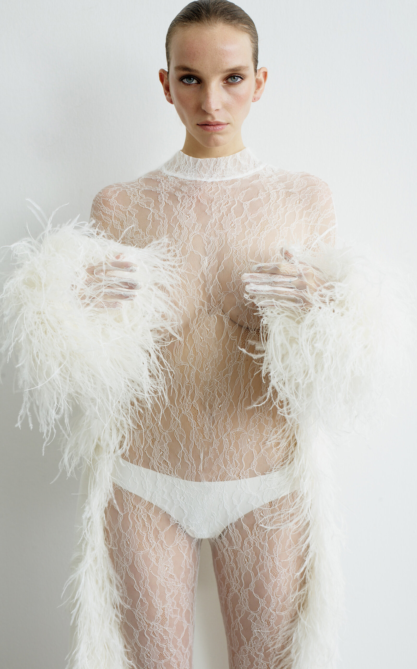 The New Arrivals Ilkyaz Ozel La Tendresse Circe Jumpsuit In White