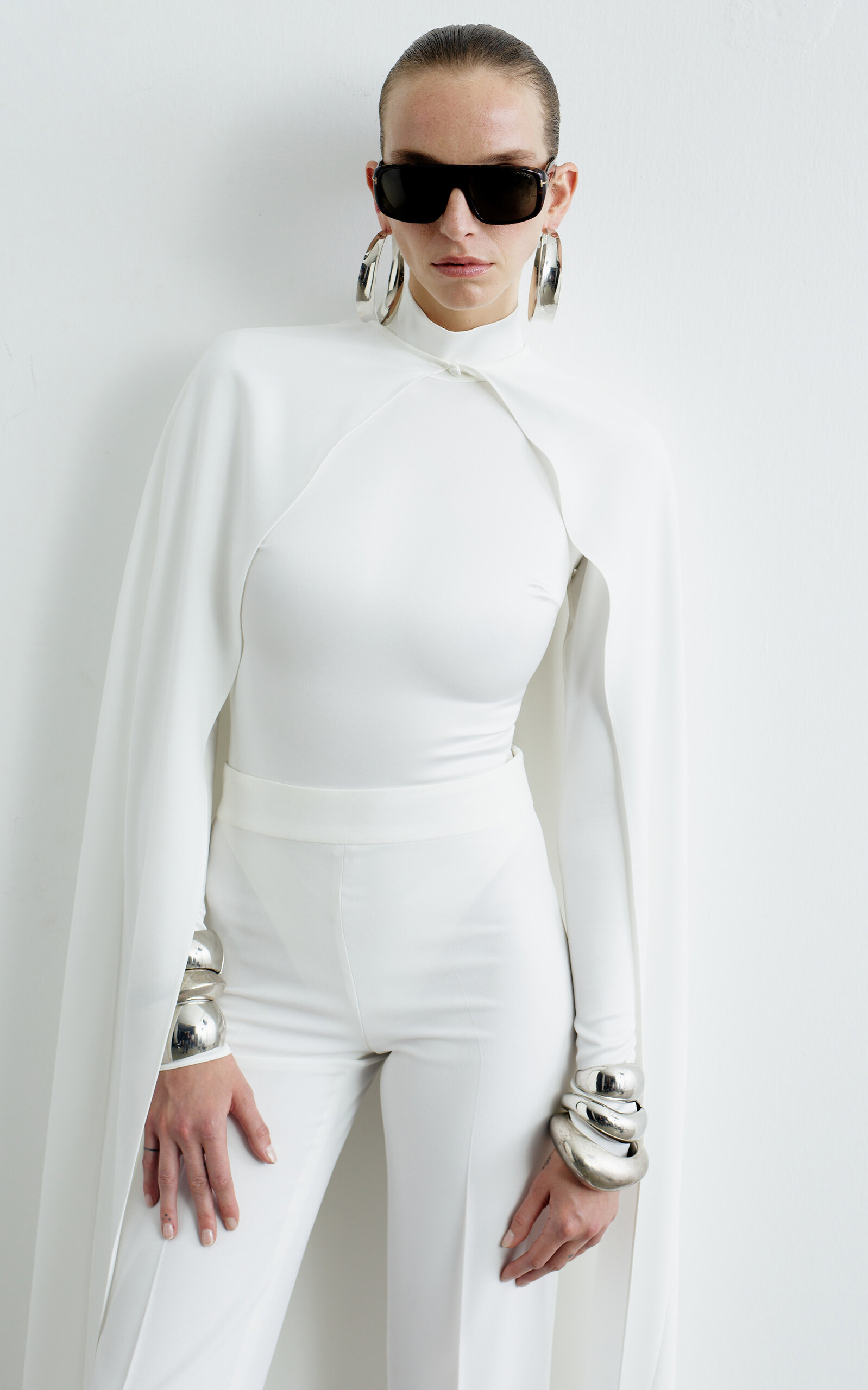 The New Arrivals Ilkyaz Ozel Catroux Savoy Avenue Bodysuit In White