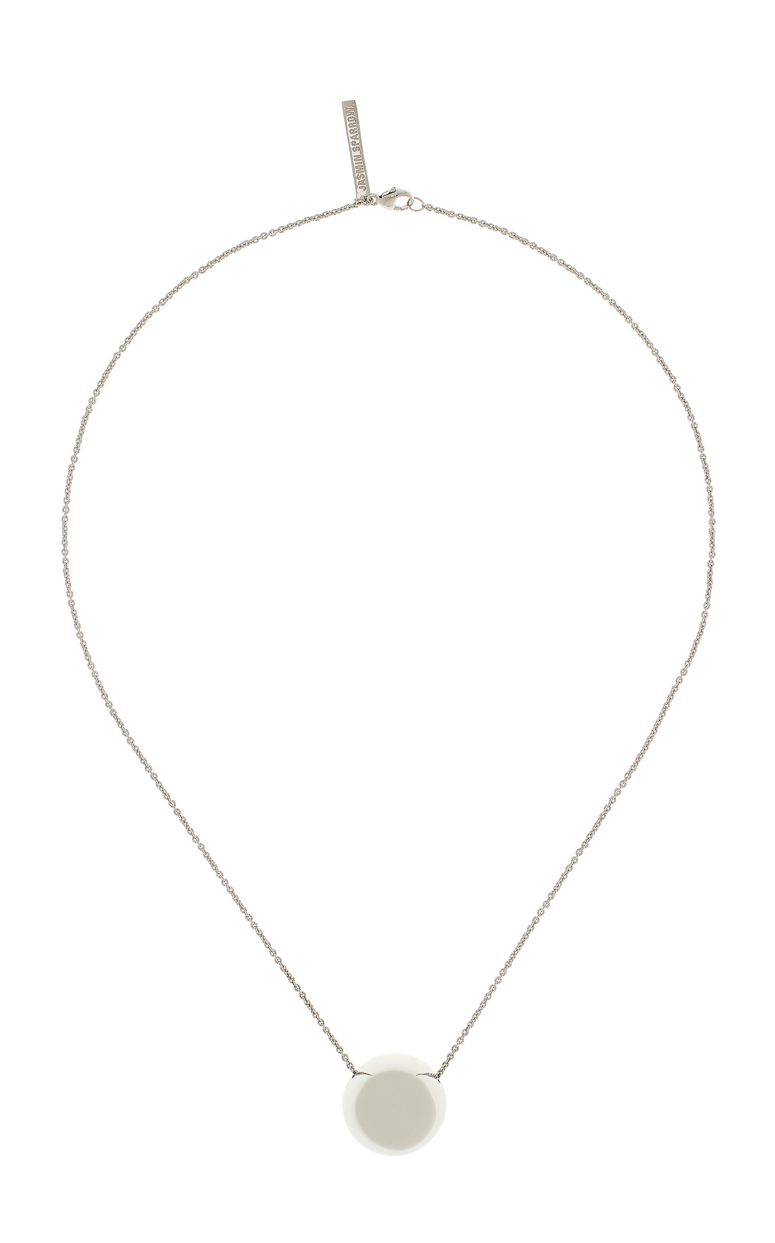 Jasmin Sparrow Lumi Rhodium-plated Necklace In Gray