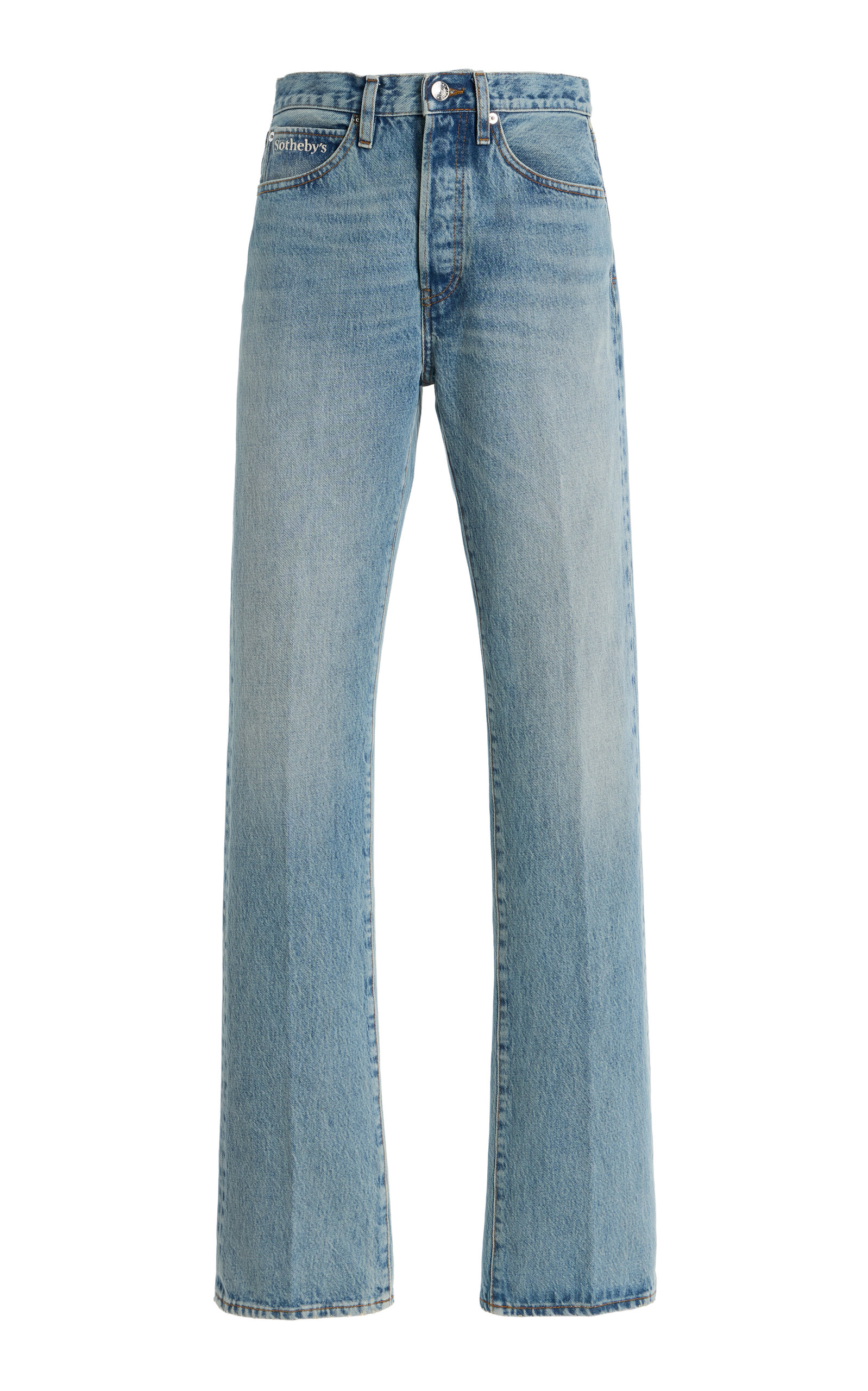 FRAME x Sotheby's Rigid High-Rise Straight-Leg Jeans