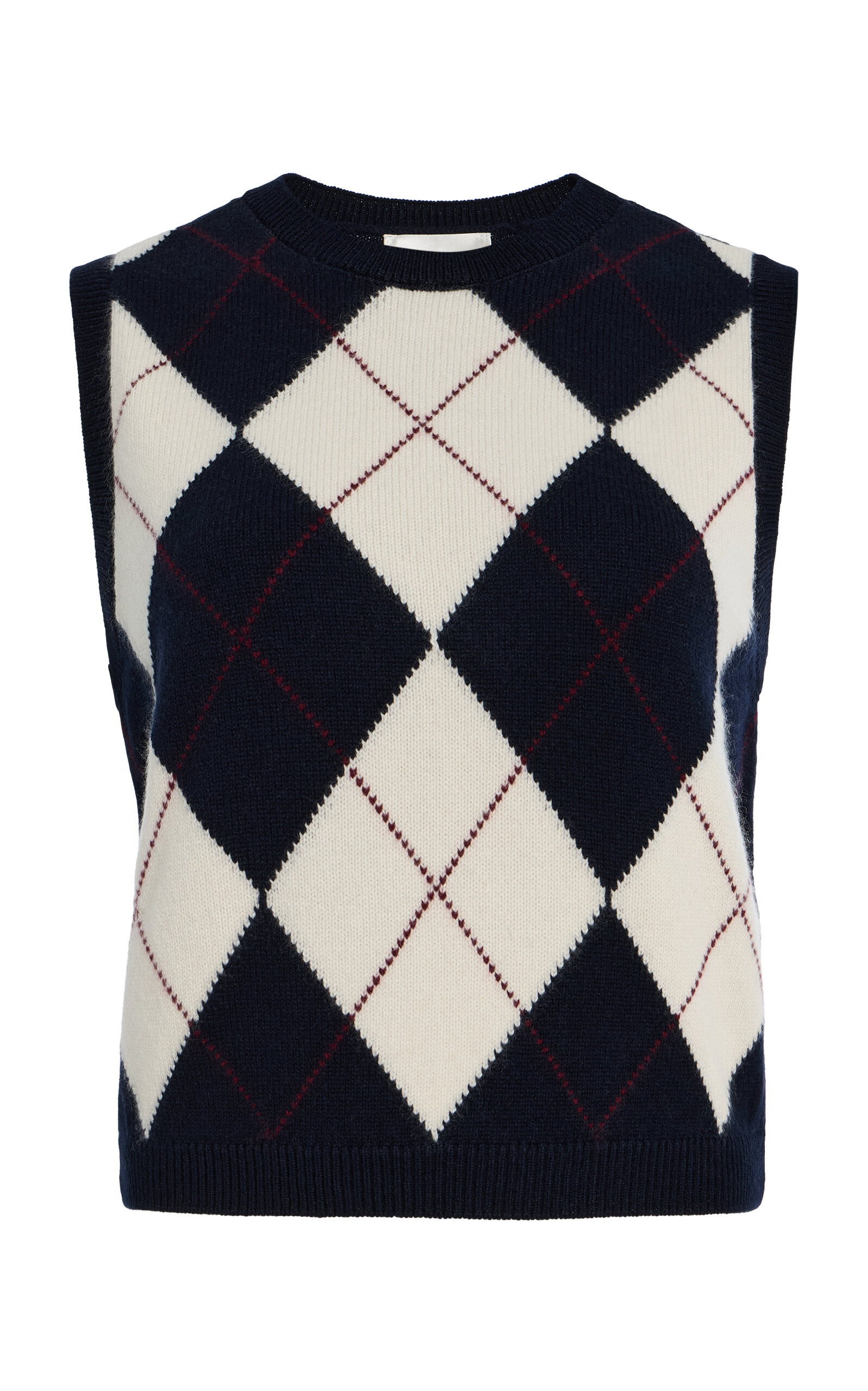 x Sotheby's Cashmere Argyle Vest