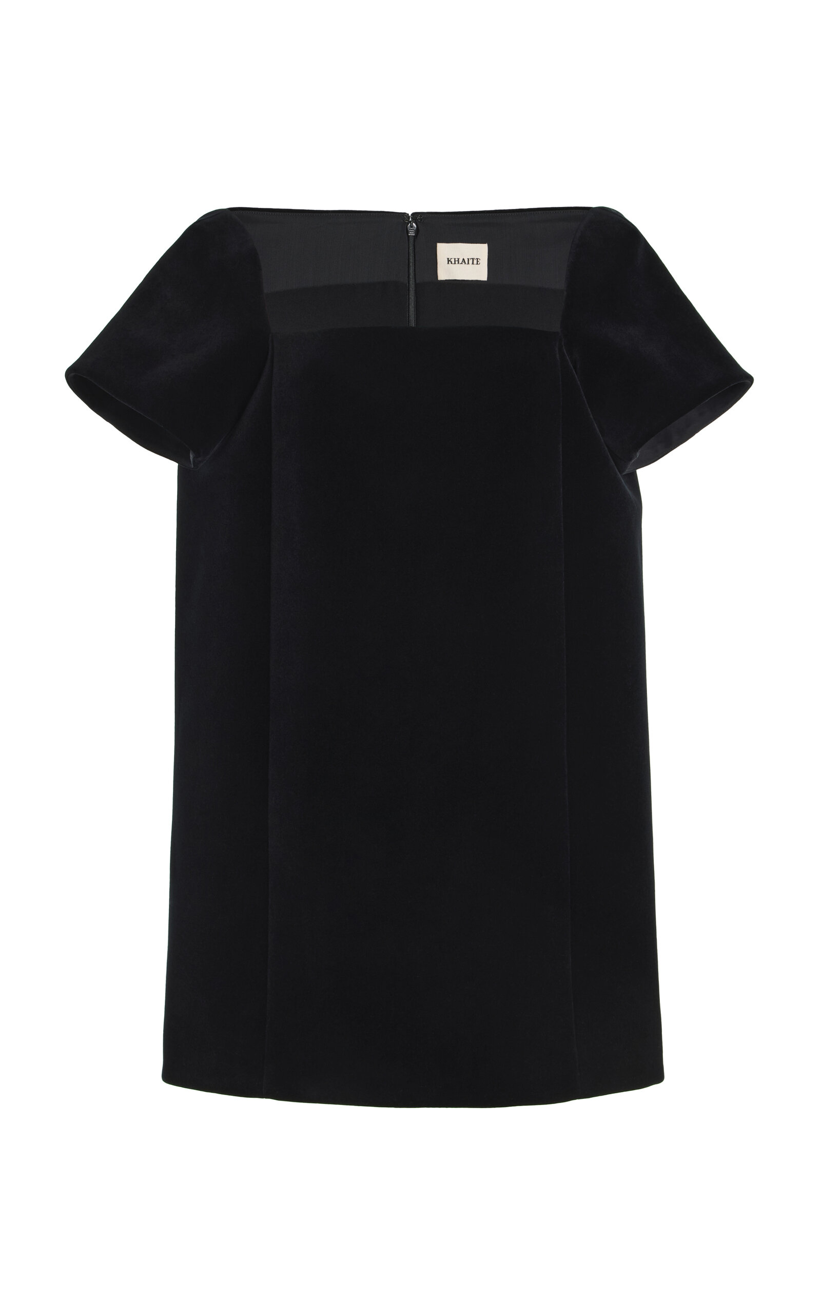 Khaite Benji Velvet Mini Dress In Black