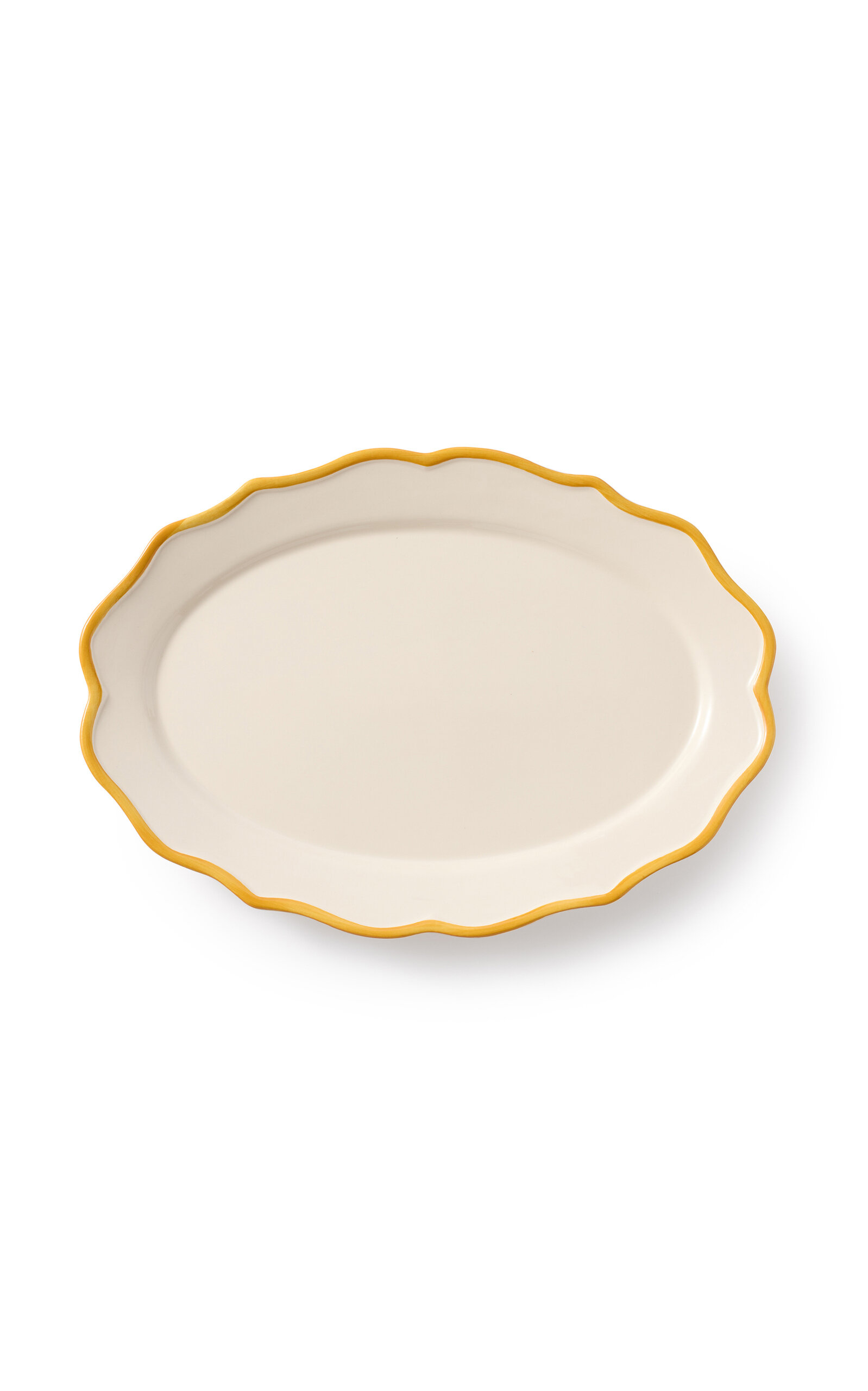 Maison Madison Giovanna Oval Platter In Yellow