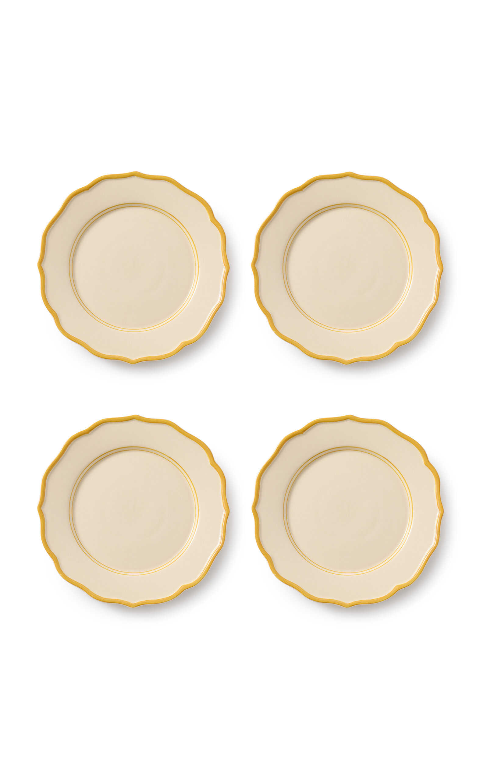Maison Madison Set-Of-Four Giovanna Dinner Plate - Yellow