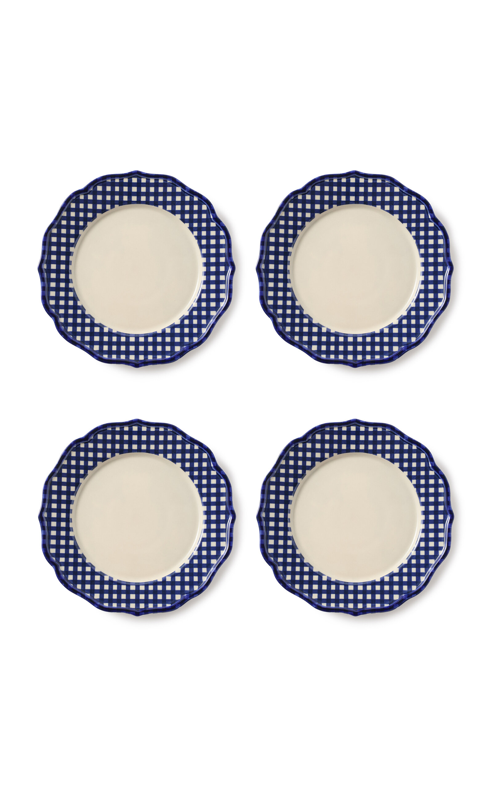 Maison Madison Set-of-four Beatrix Dinner Plate In Blue