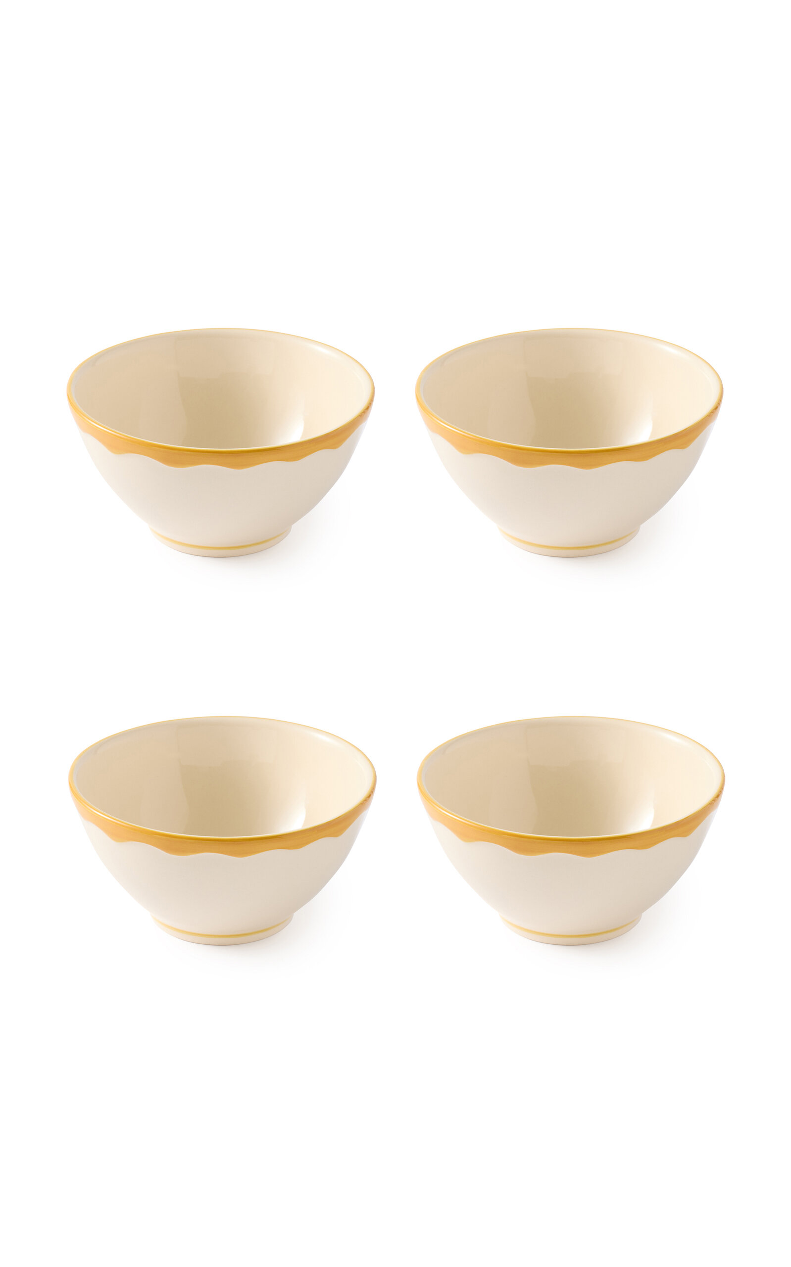 Maison Madison Set-of-four Giovanna Cereal Bowl In Yellow