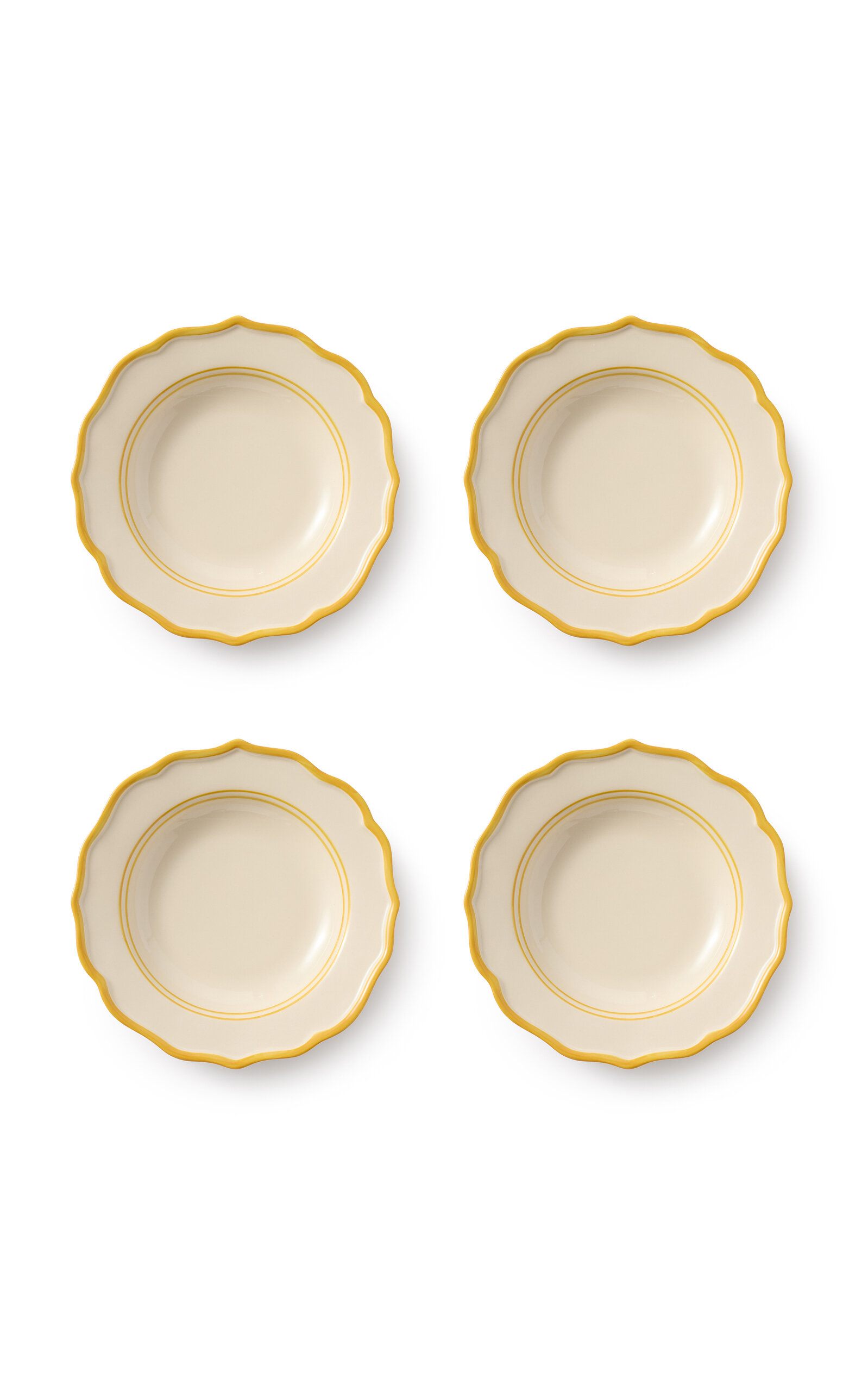 Maison Madison Set-of-four Giovanna Pasta Bowl In Yellow
