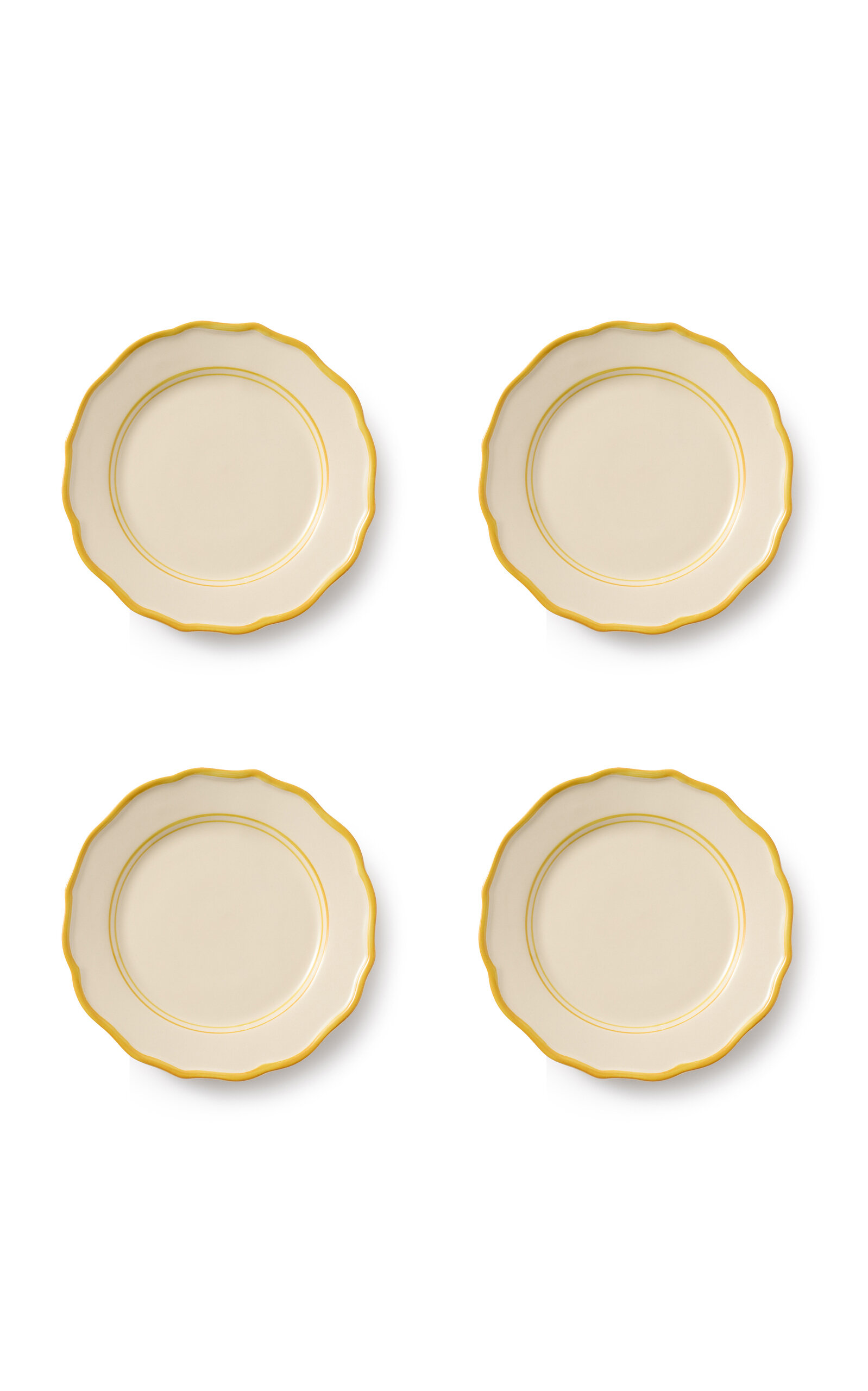 Maison Madison Set-Of-Four Giovanna Side Plate - Yellow