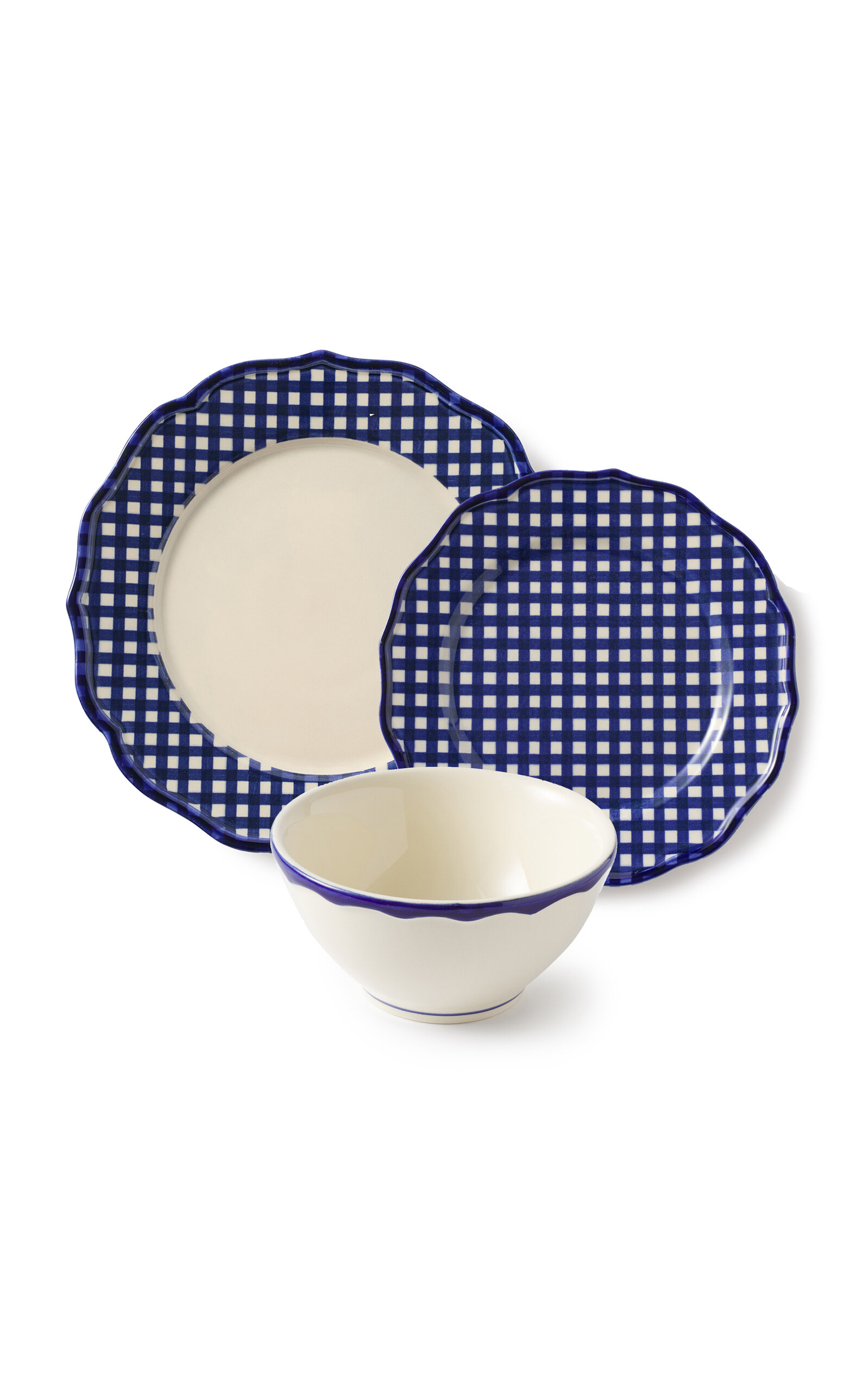 Maison Madison Set-Of-Twelve Beatrix Plate And Bowl Set - Blue