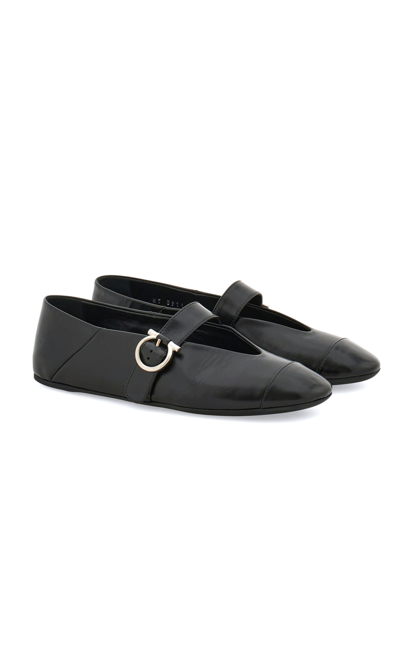 Ferragamo Nena Leather Mary Jane Flats