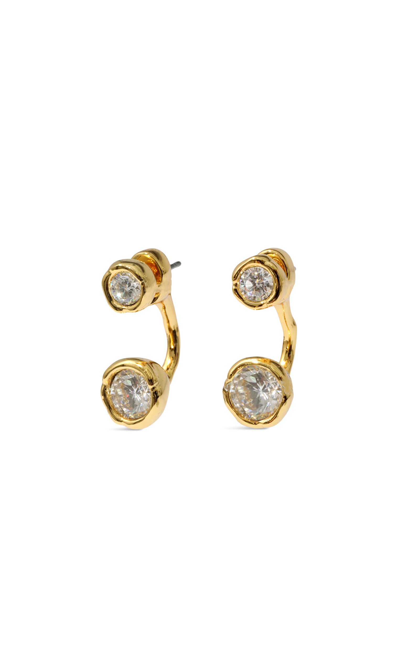 Alexis Bittar Asterales Gold Molten Front Back Earring In Gold