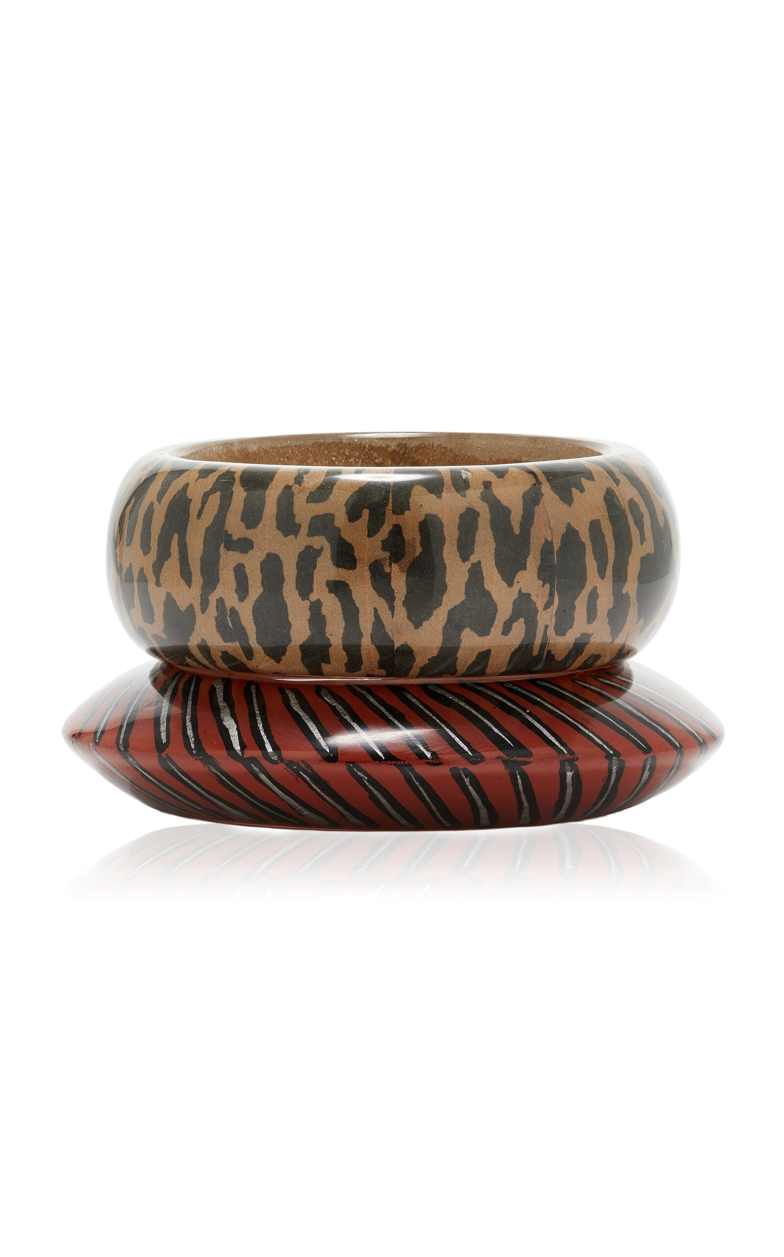 Exclusive Set-of-Two Animal Wood Bangles