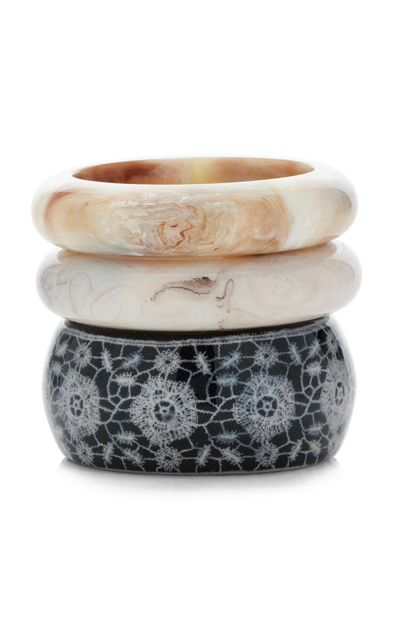 Ben-amun Exclusive Set-of-three Resin Bangles In Gold