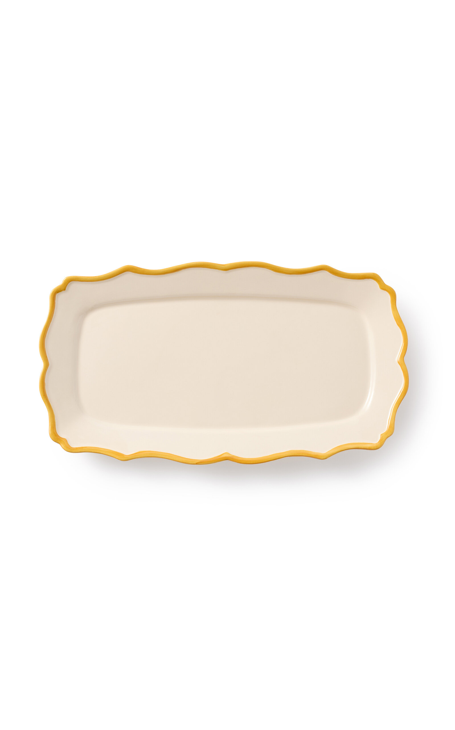 Maison Madison Giovanna Earthenware Tray In Yellow