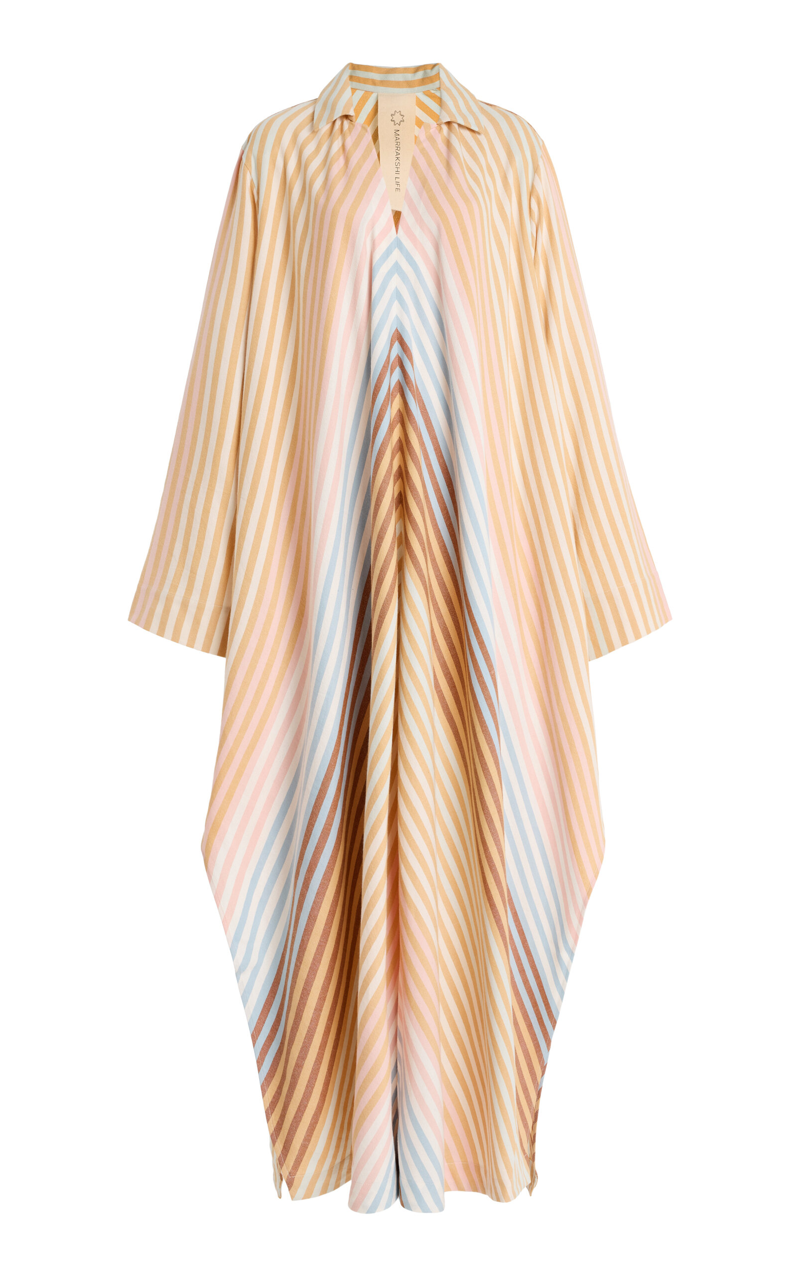 Marrakshi Life The Striped Cotton Caftan In Multi