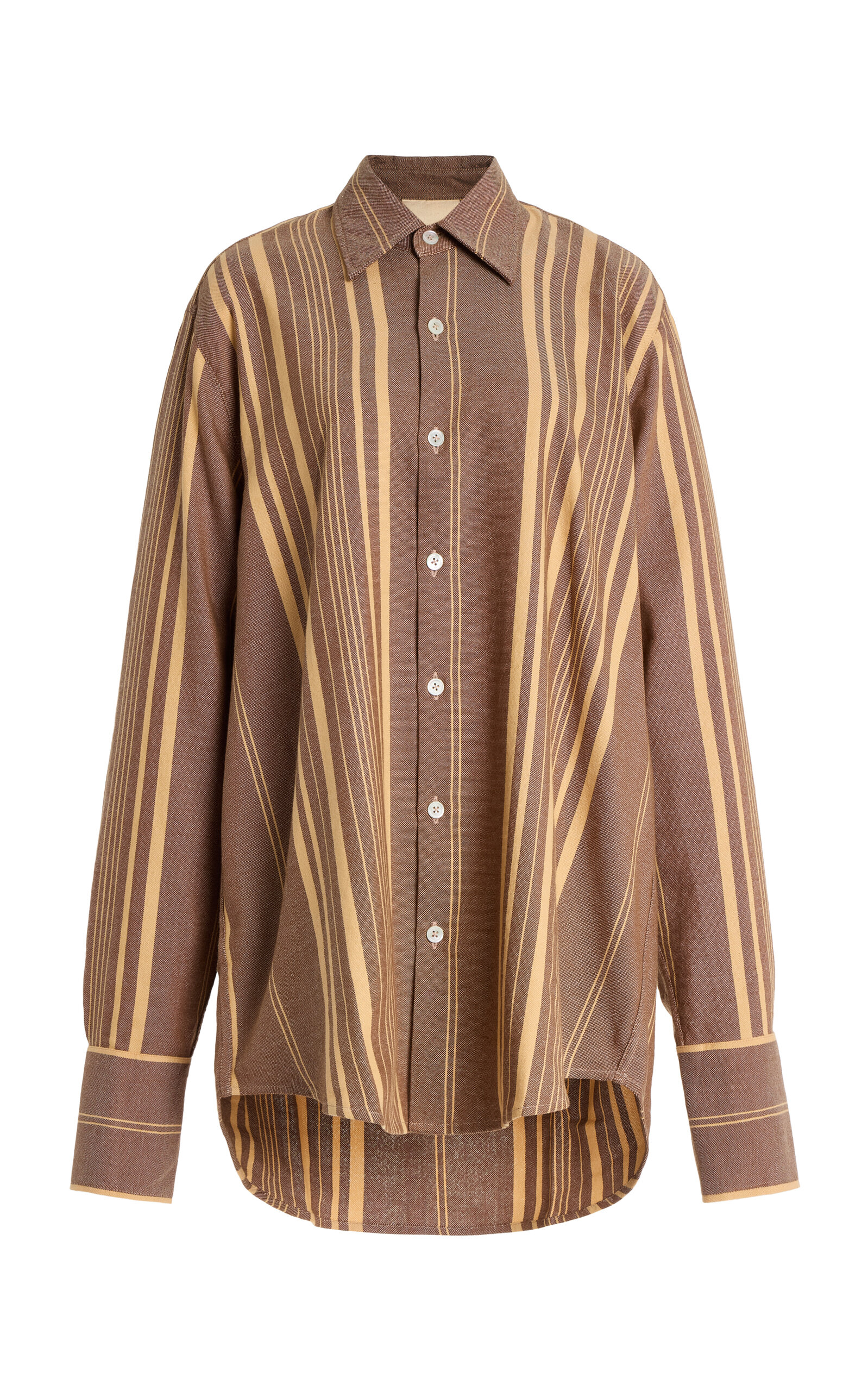 Marrakshi Life Exclusive The French Cuff Striped Cotton Shirt