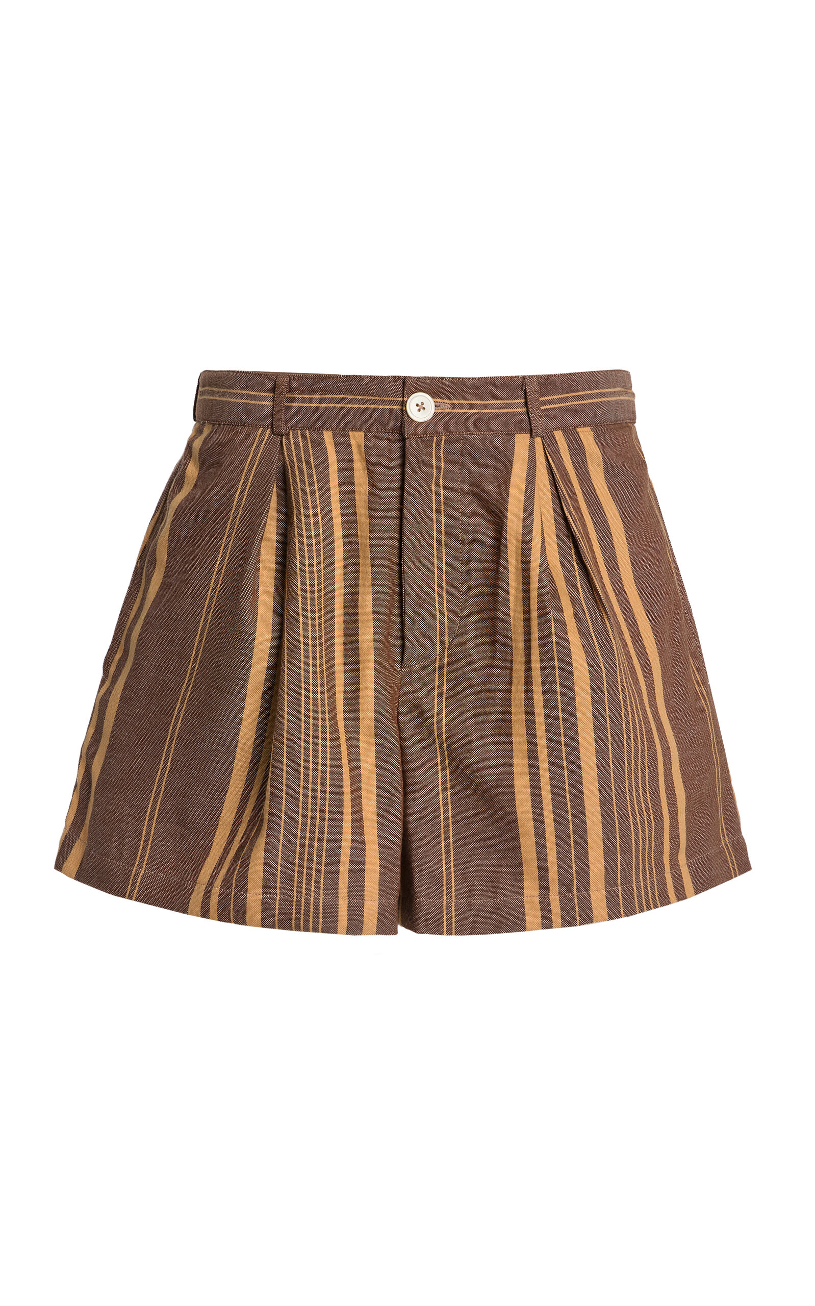 Marrakshi Life Exclusive Striped Cotton High-Rise Shorts