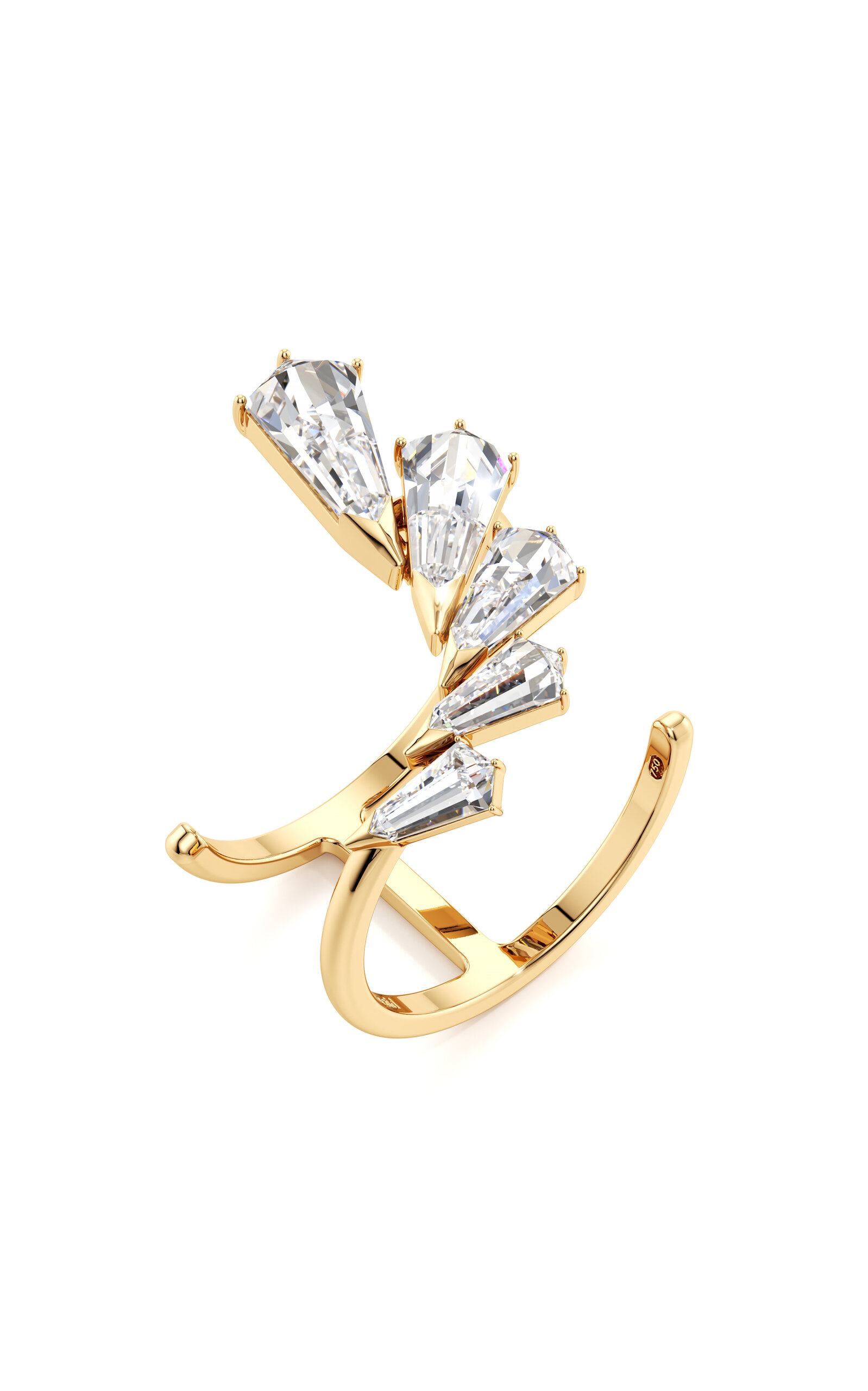Phoenix Wing 18K Yellow Gold Diamond Ring
