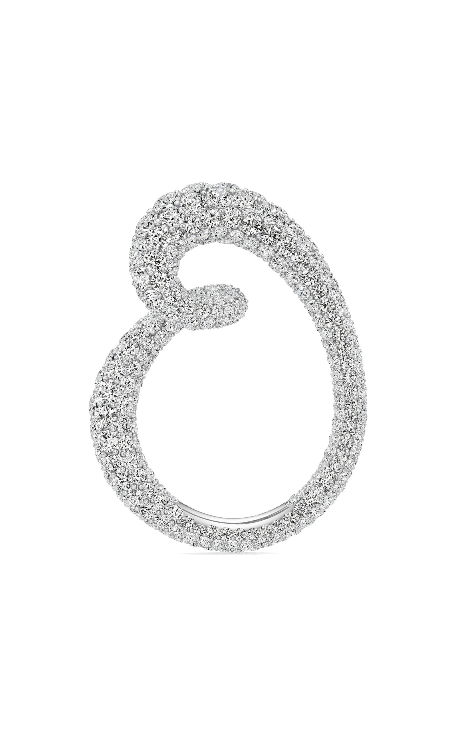 Unsaid Whirlwind Full 18K White Gold Diamond Ring - White - Moda Operandi