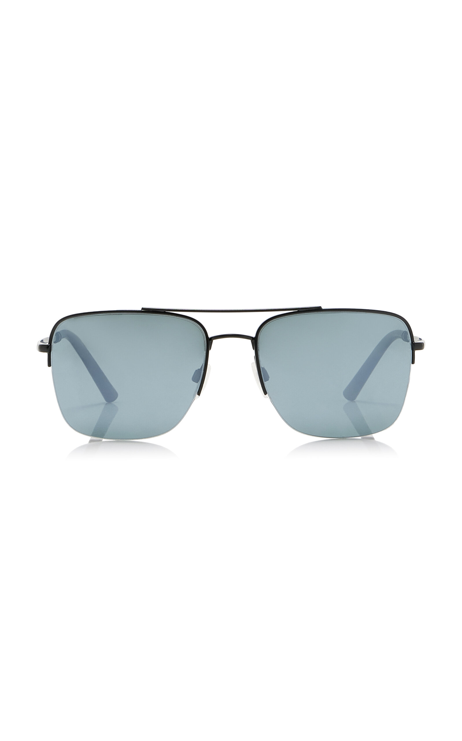 Oliver Peoples X Roger Federer R-2 Aviator Metal Sunglasses In Gray