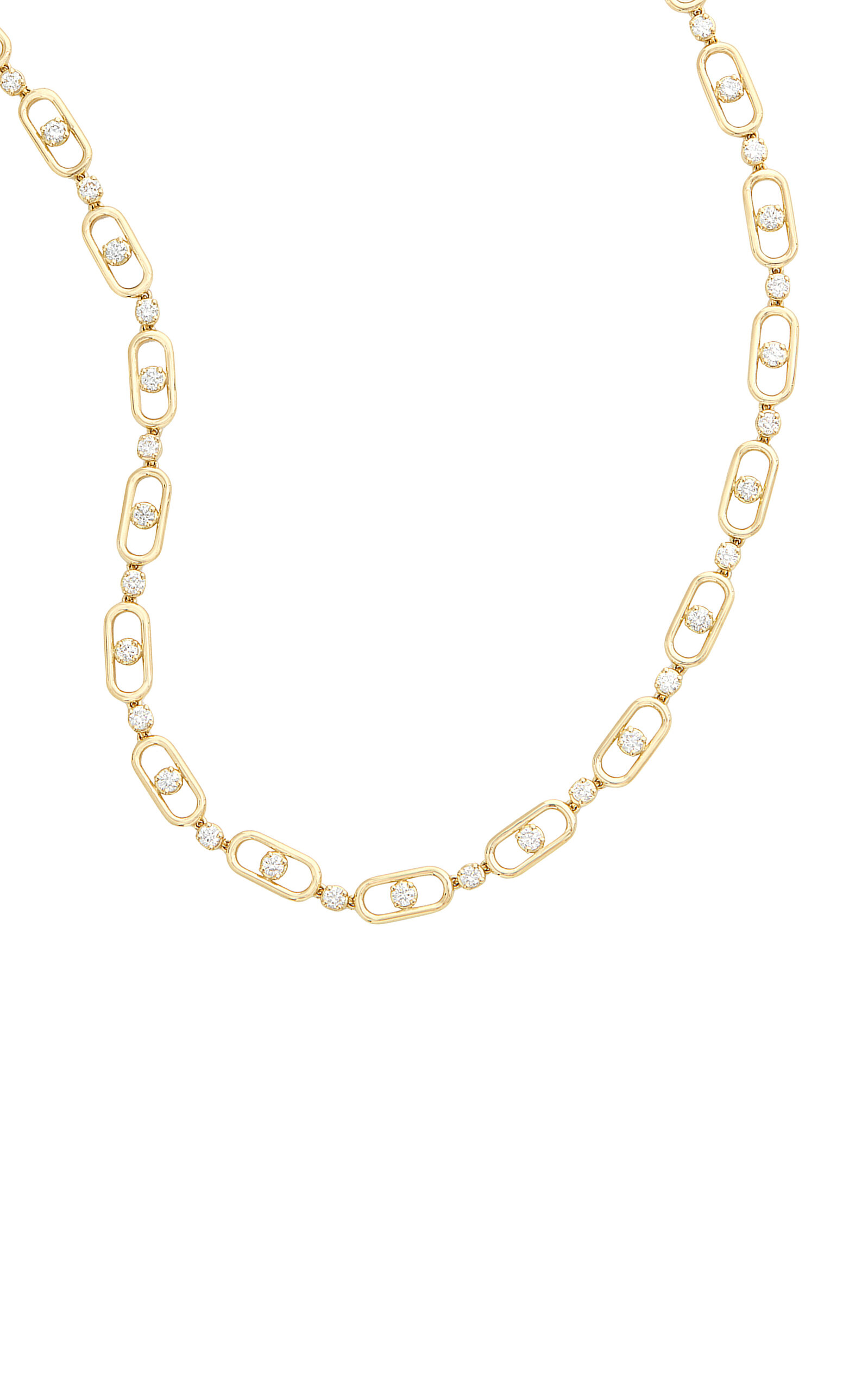 18K Yellow Gold Diamond Necklace