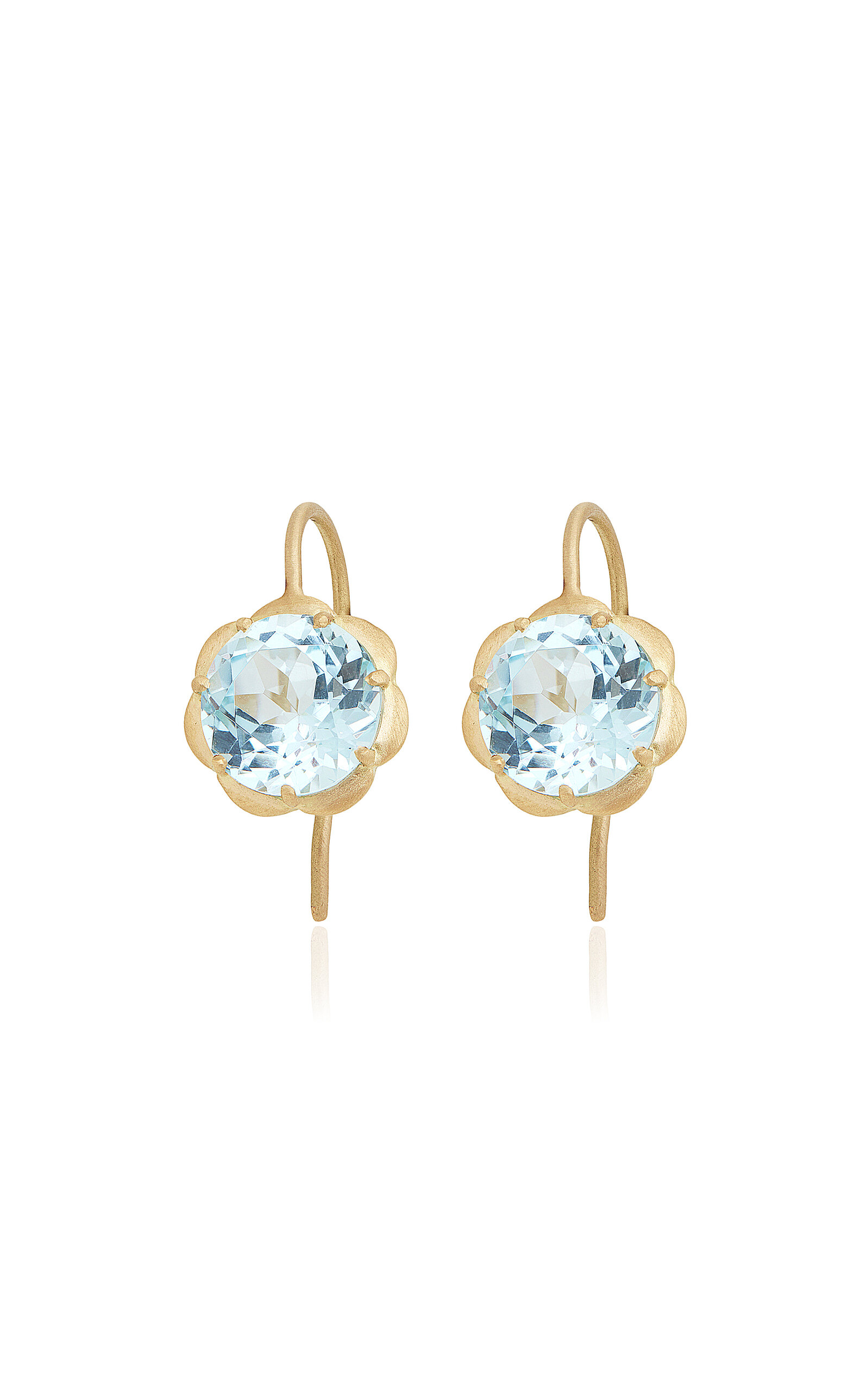 18K Yellow Gold Topaz Earrings
